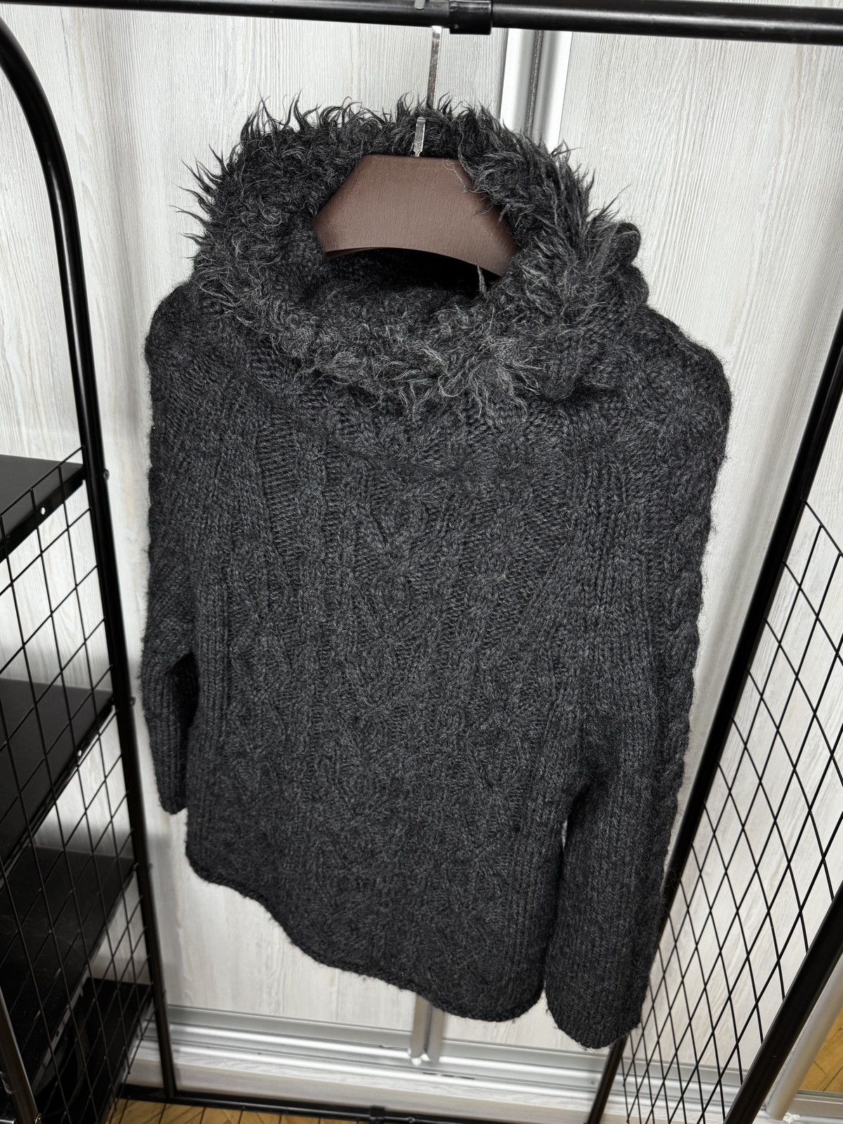 Y's Y’s Yohji Yamamoto Dark Grey Cable Knit Ninja Style sweater Size M / US 6-8 / IT 42-44 - 7 Thumbnail