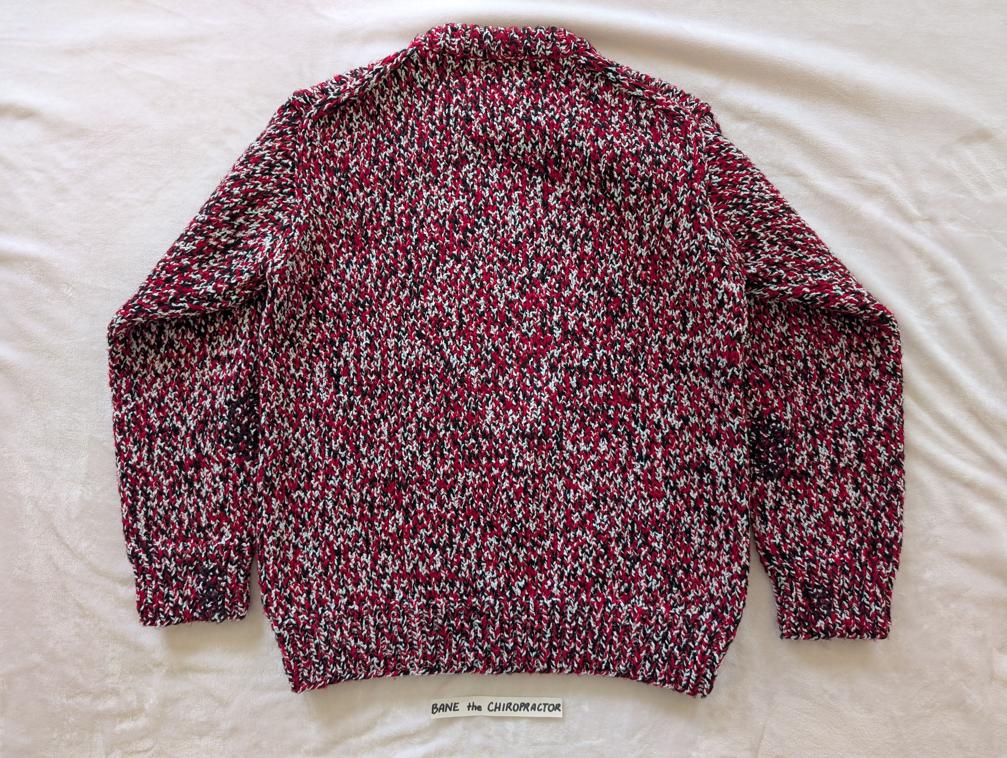 Maison Margiela New! $1680 Artisanal SS22 Wool-blend Hand Knit Red Sweater Size US M / EU 48-50 / 2 - 2 Thumbnail