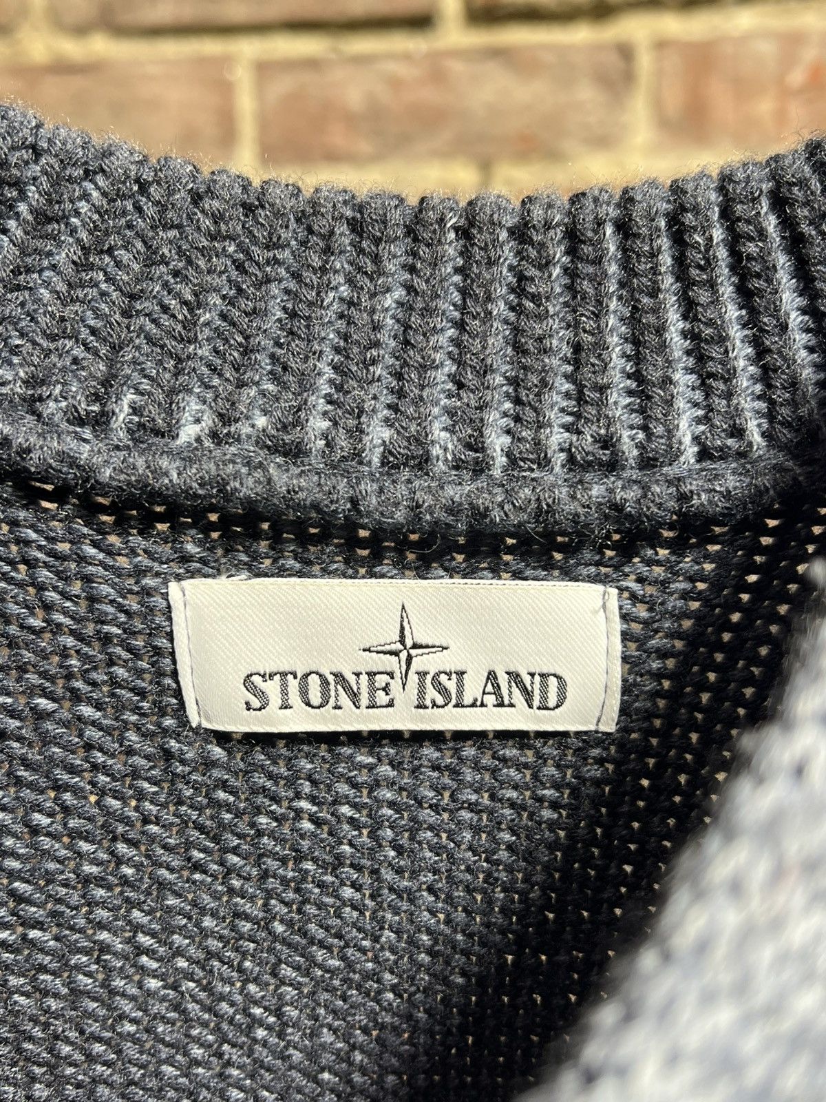 Stone Island Stone Island Blue Pullover Knitted Sweater Size US L / EU 52-54 / 3 - 3 Thumbnail