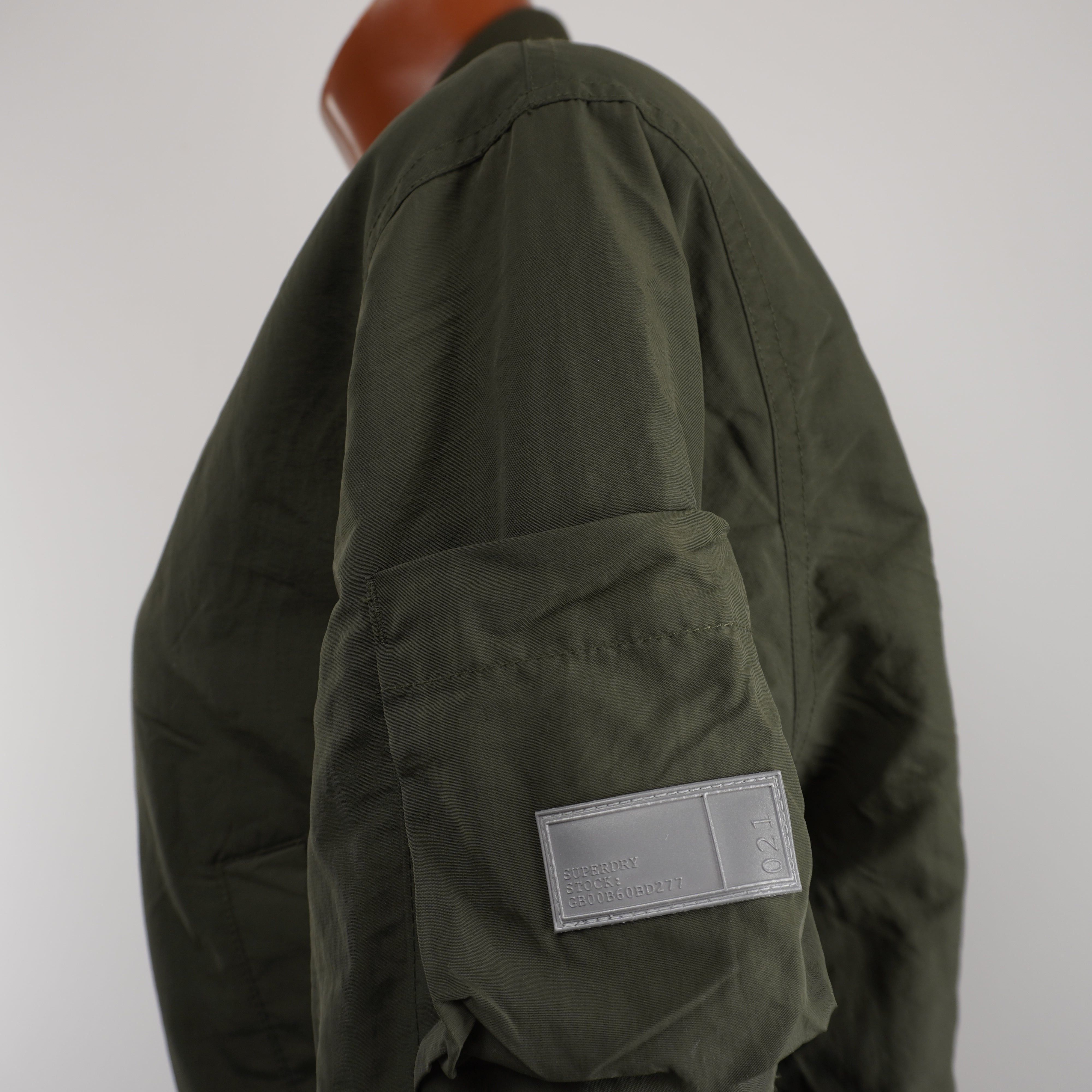 Superdry New Women's Superdry Khaki Bomber Jacket Size M / US 6-8 / IT 42-44 - 11 Thumbnail