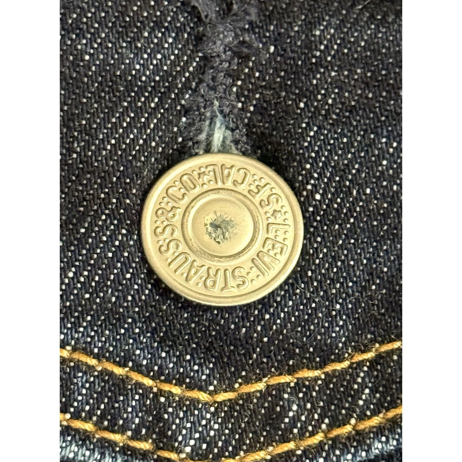 Denime Levi’s Type III Jacket XXL Denim Western Cowboy NWT IRREGULAR Blue Button Mens Size US 39 - 6 Thumbnail