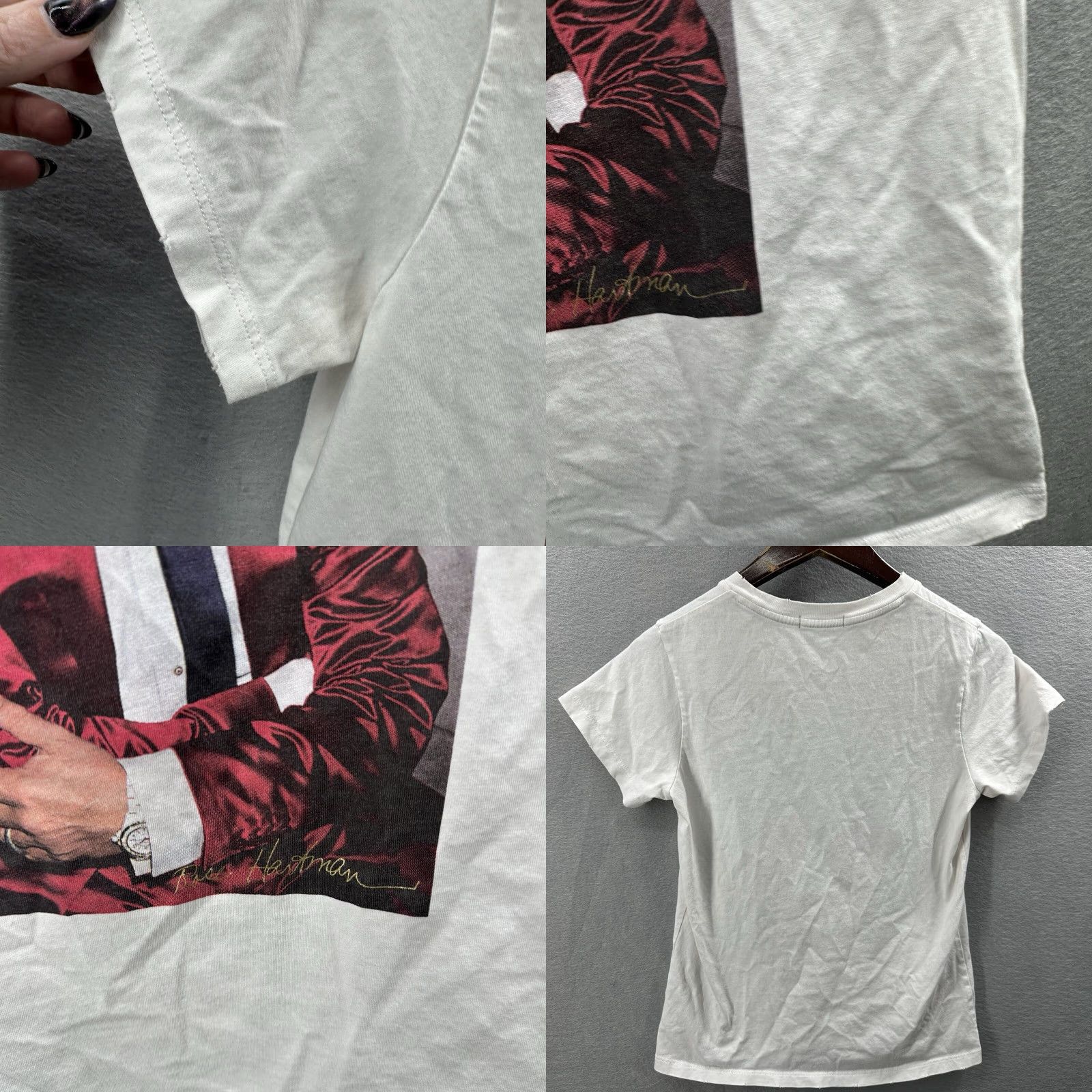 KARL LAGERFELD x Rose Hartman Shirt Womens XS Photo Rare Limited Distressed