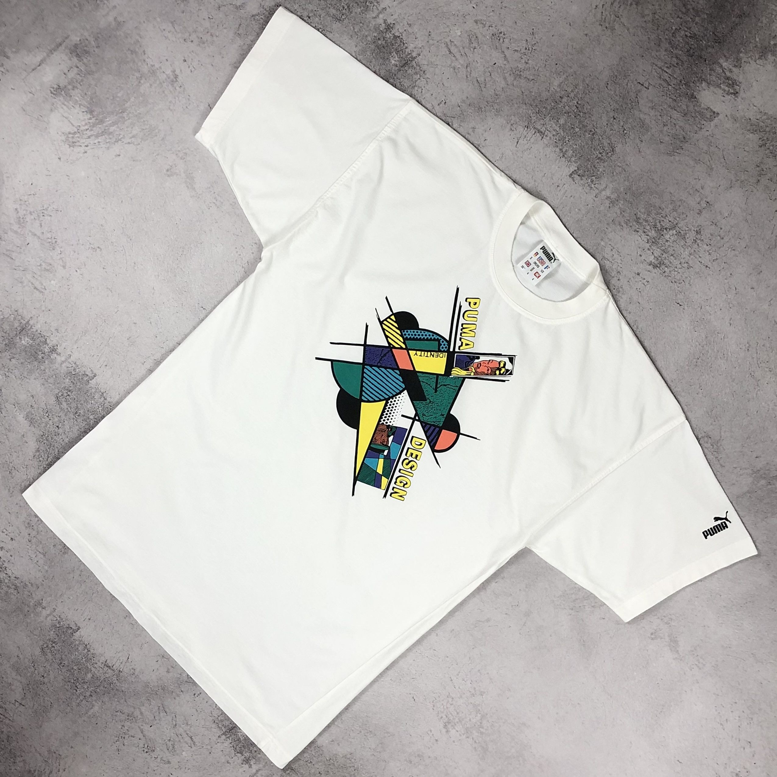 Puma Vintage 90s Puma Identity Design Abstract Art Tee Size US L / EU 52-54 / 3 - 2 Thumbnail