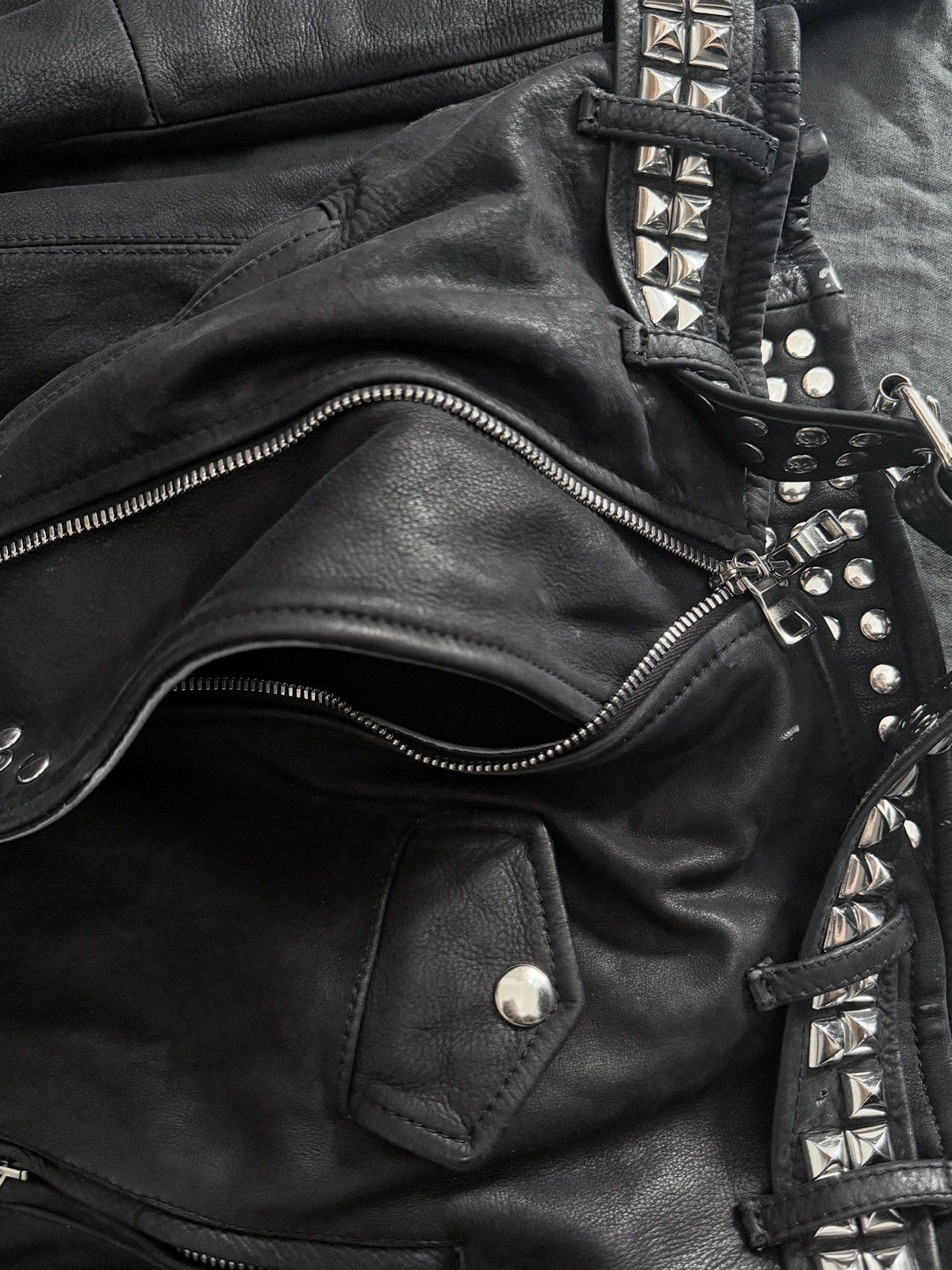 Balmain BALMAIN 11SS Studded Biker Jacket by Christophe Decarnin Size US XS / EU 42 / 0 - 4 Thumbnail