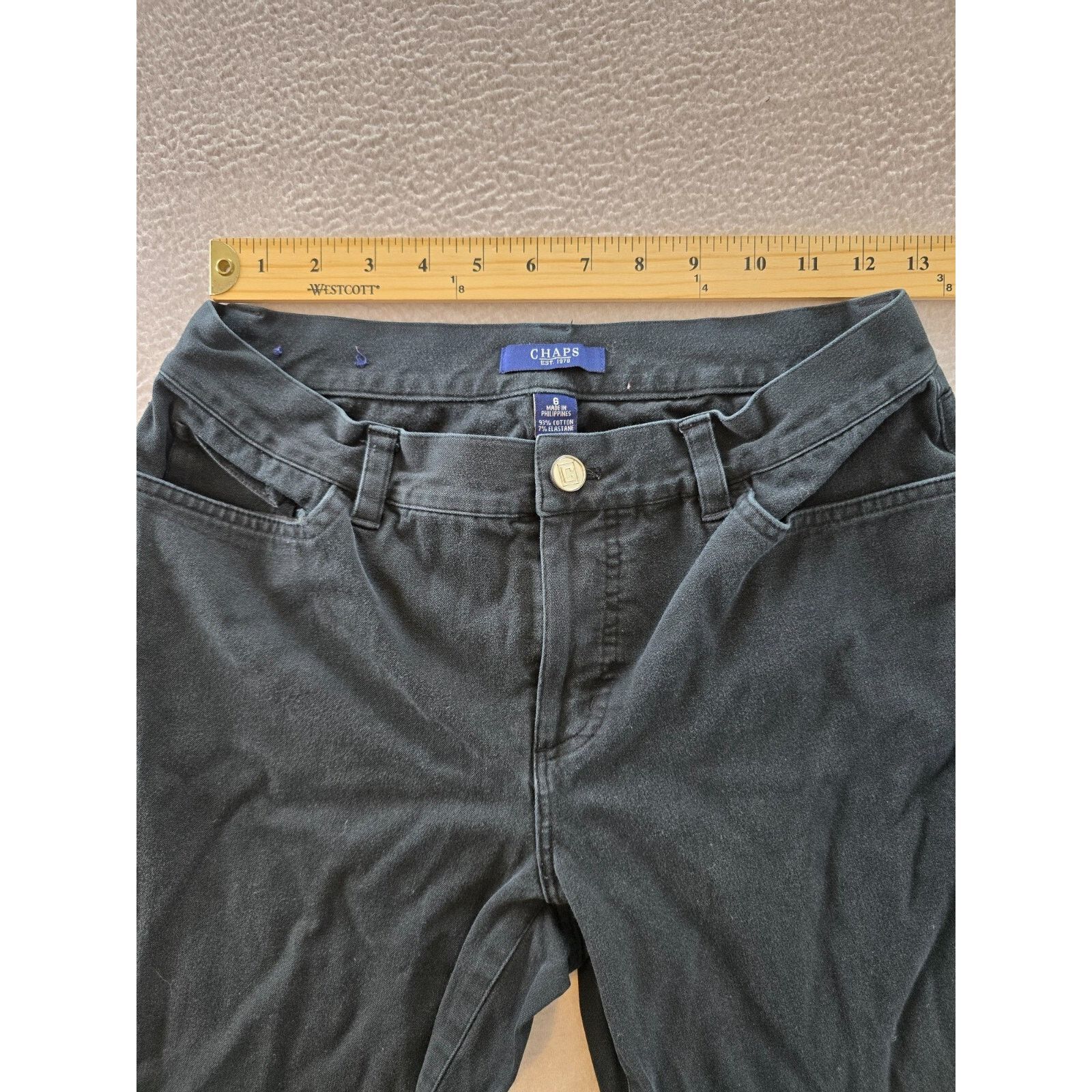 Chaps Chaps Jeans Womens Size 6 Black Denim Stretch Reg Straight Size 28" / US 6 / IT 42 - 7 Thumbnail