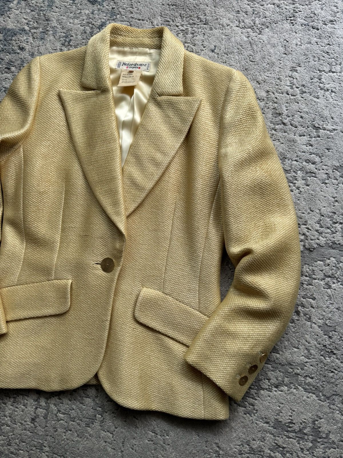 Yves Saint Laurent Yves Saint Laurent Rive Gauche Vintage Blazer Jacket Size 38 Size XS / US 0-2 / IT 36-38 - 4 Thumbnail