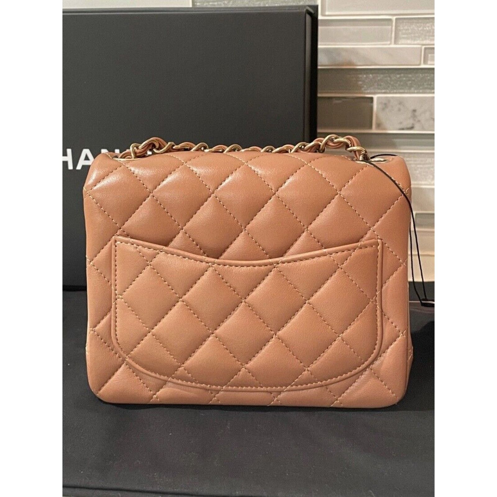Chanel Chanel 22s Mini Square 🤎Caramel🤎 Lambskin LGHW NWT Size ONE SIZE - 7 Thumbnail