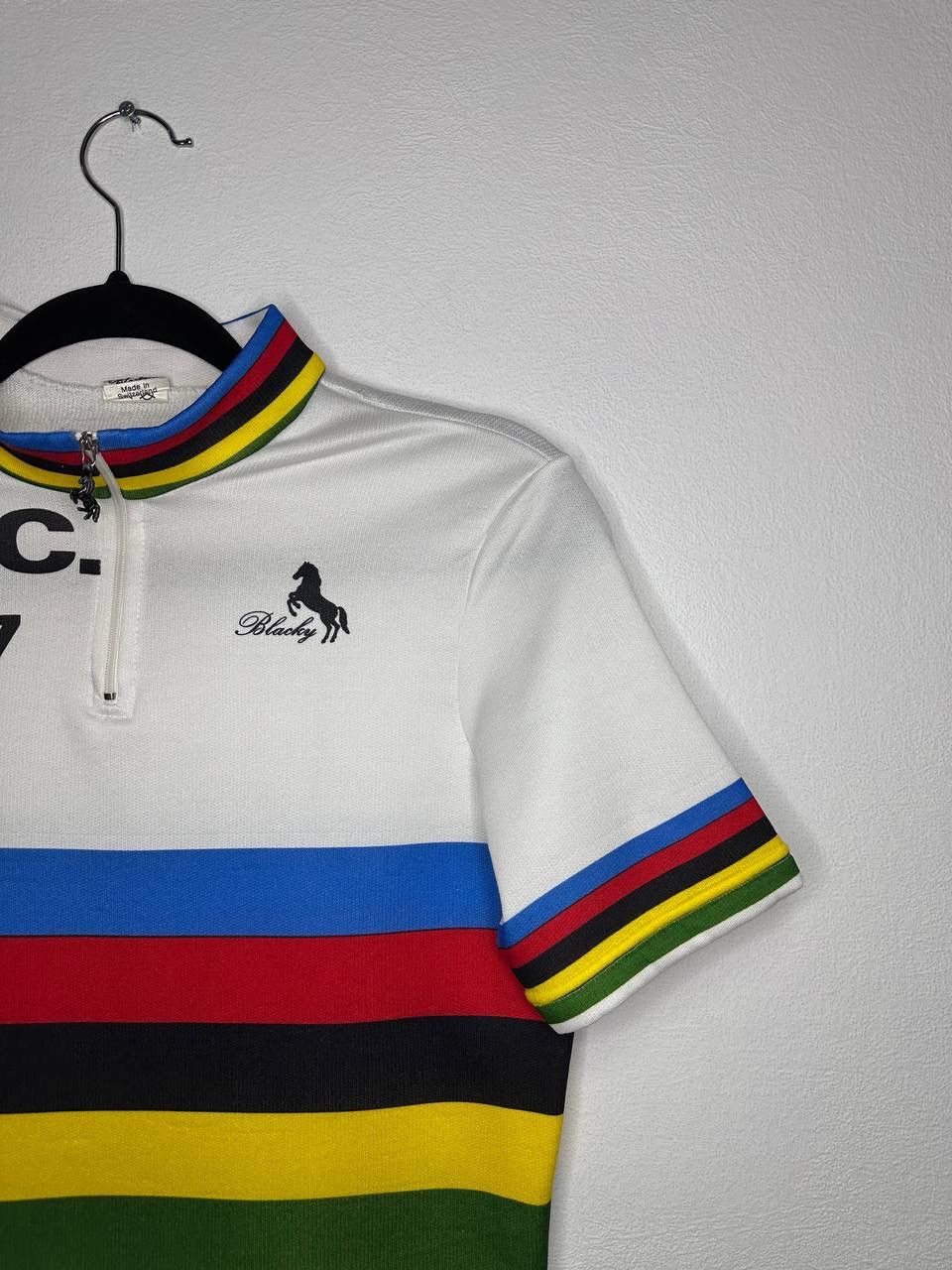 Le Coq Sportif Blacky U.C.C. 1987 Cycling Olympic Jersey Retro Vintage Size US M / EU 48-50 / 2 - 5 Thumbnail