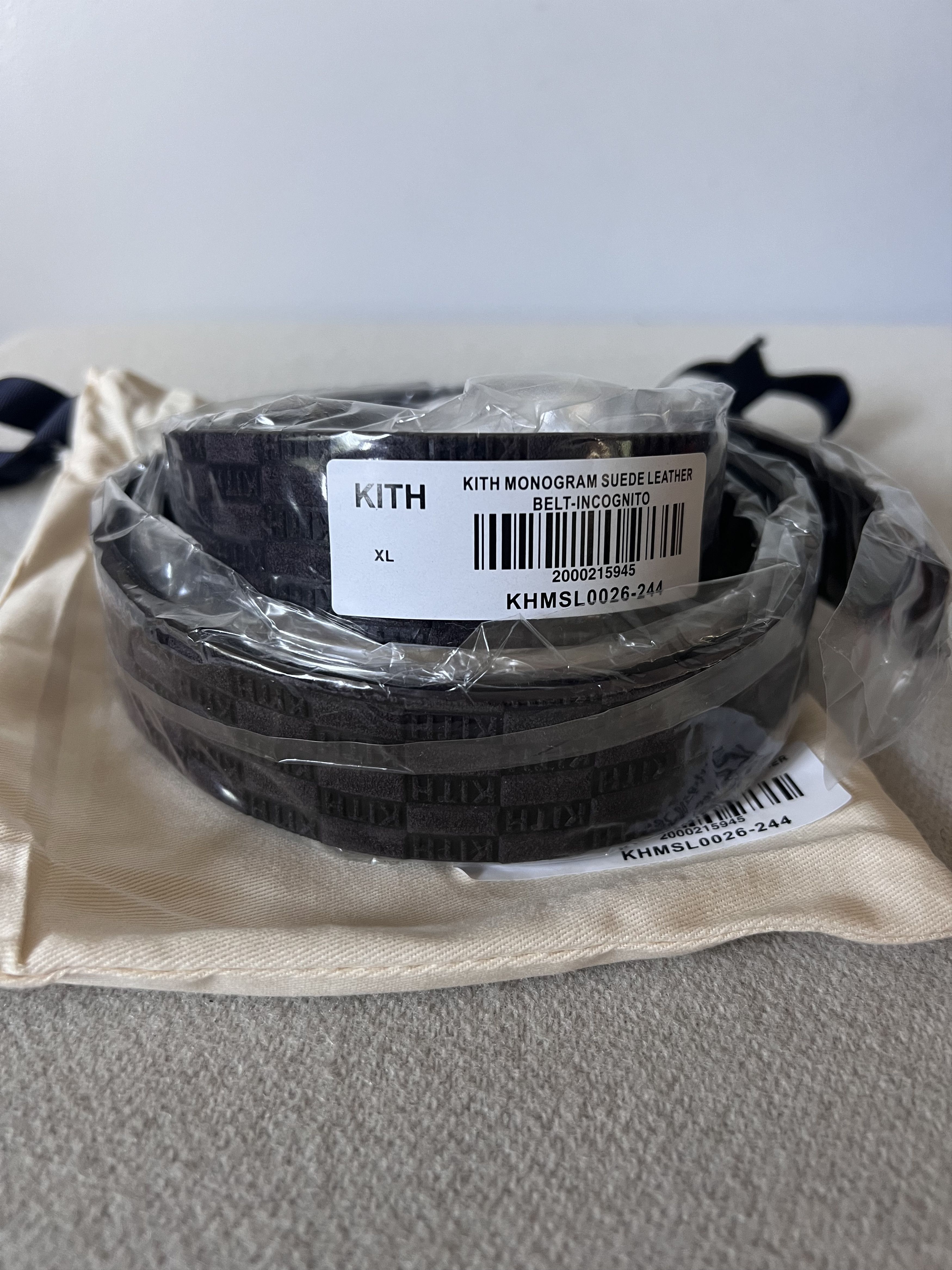 Kith XL Kith Monogram Suede Belt in Incognito Brown Size ONE SIZE - 4 Thumbnail