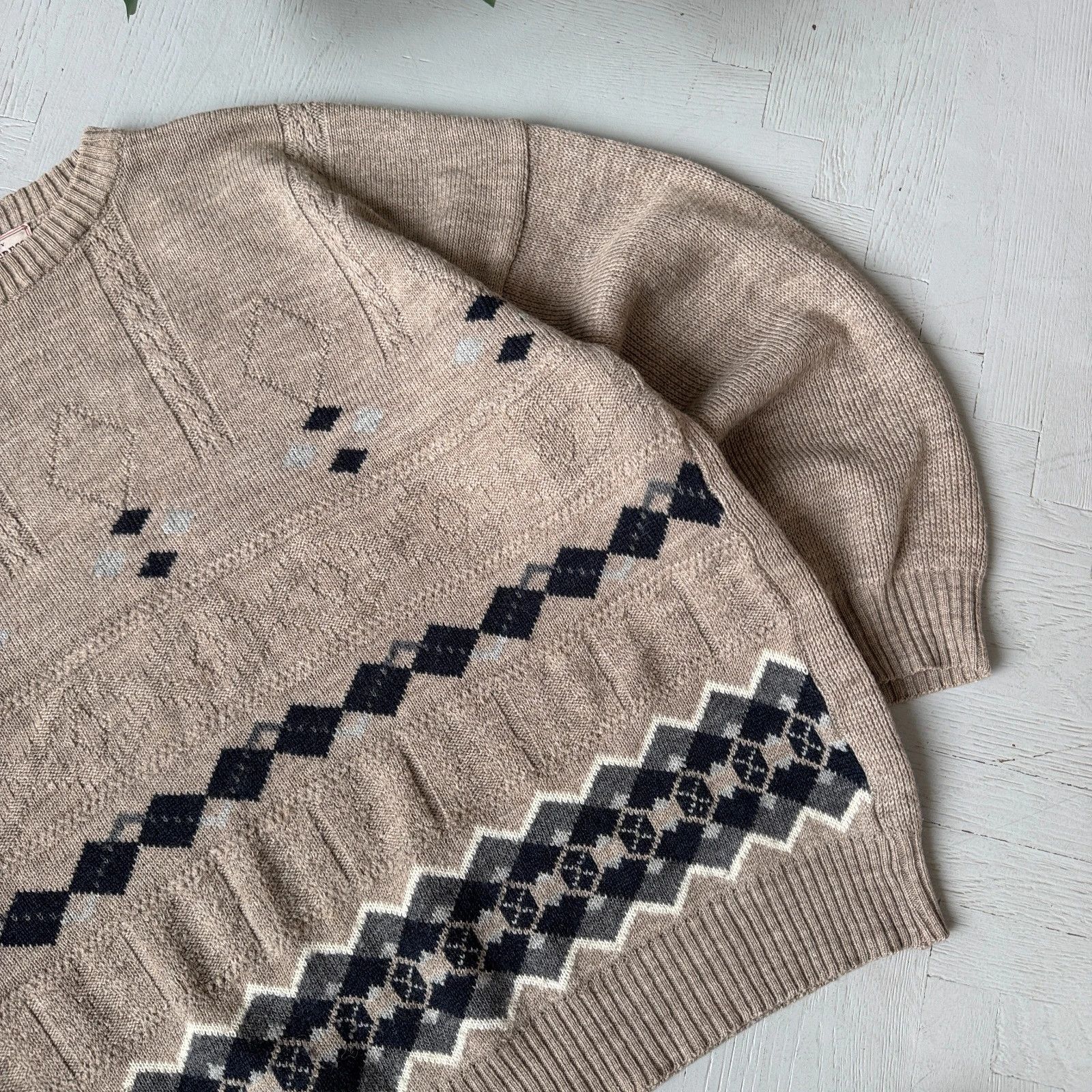 Vintage Vintage Chunky Knit Italian Style Wool Blend Sweater Size US XL / EU 56 / 4 - 3 Thumbnail