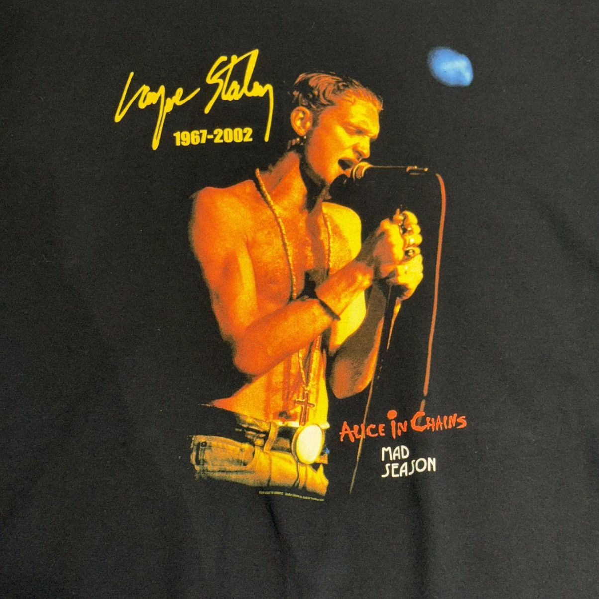 Vintage 2002 Alice In Chains Layne Stanley Tee Size US XXL / EU 58 / 5 - 2 Thumbnail