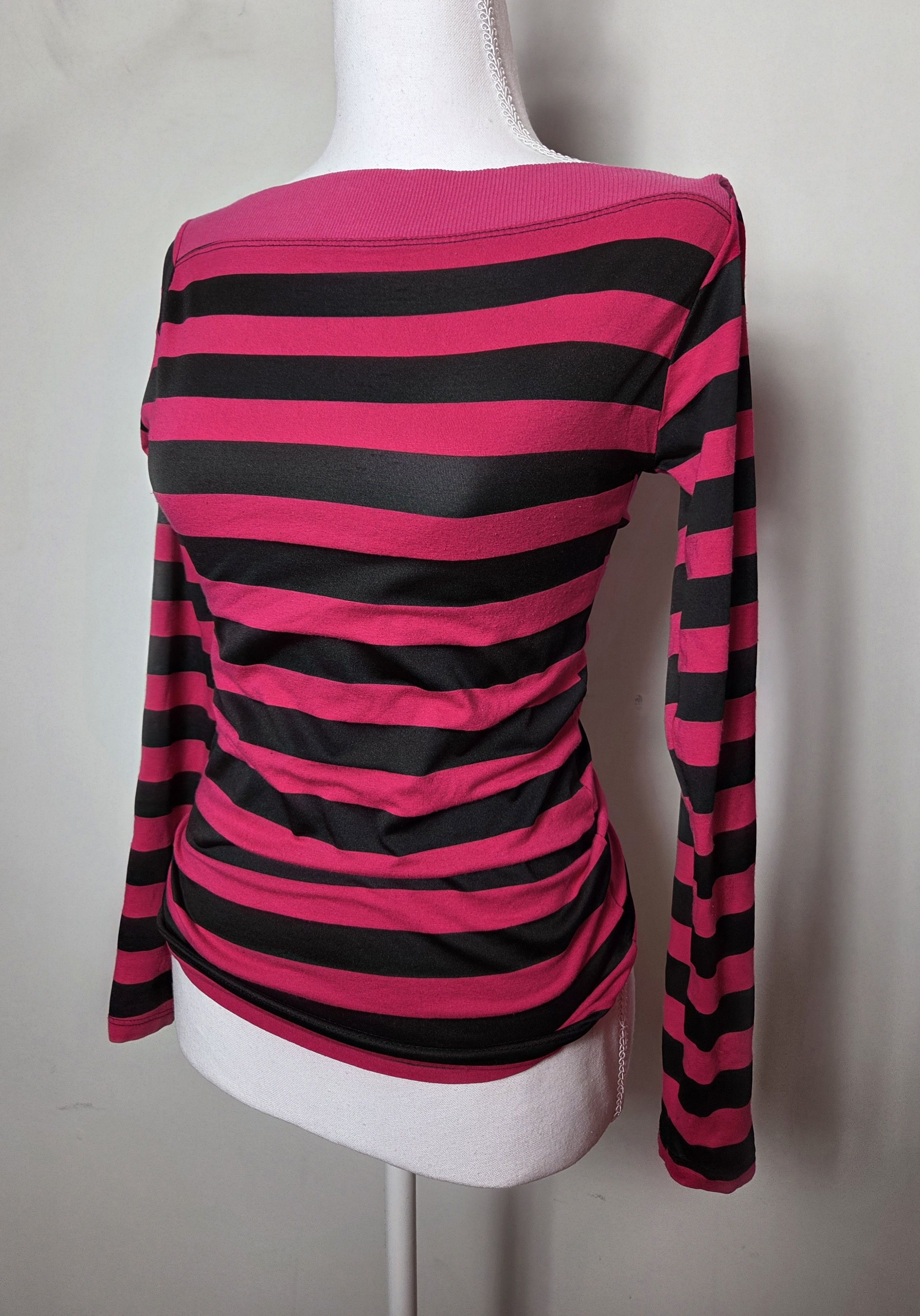 Japanese Brand Vintage stripped top y2k goth japan emo punk Size S / US 4 / IT 40 - 3 Thumbnail