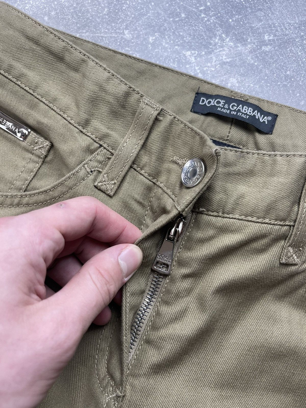 Dolce & Gabbana Dolce & Gabbana Olive Green Slim Pants Designer Jeans Size 27" / US 4 / IT 40 - 10 Thumbnail