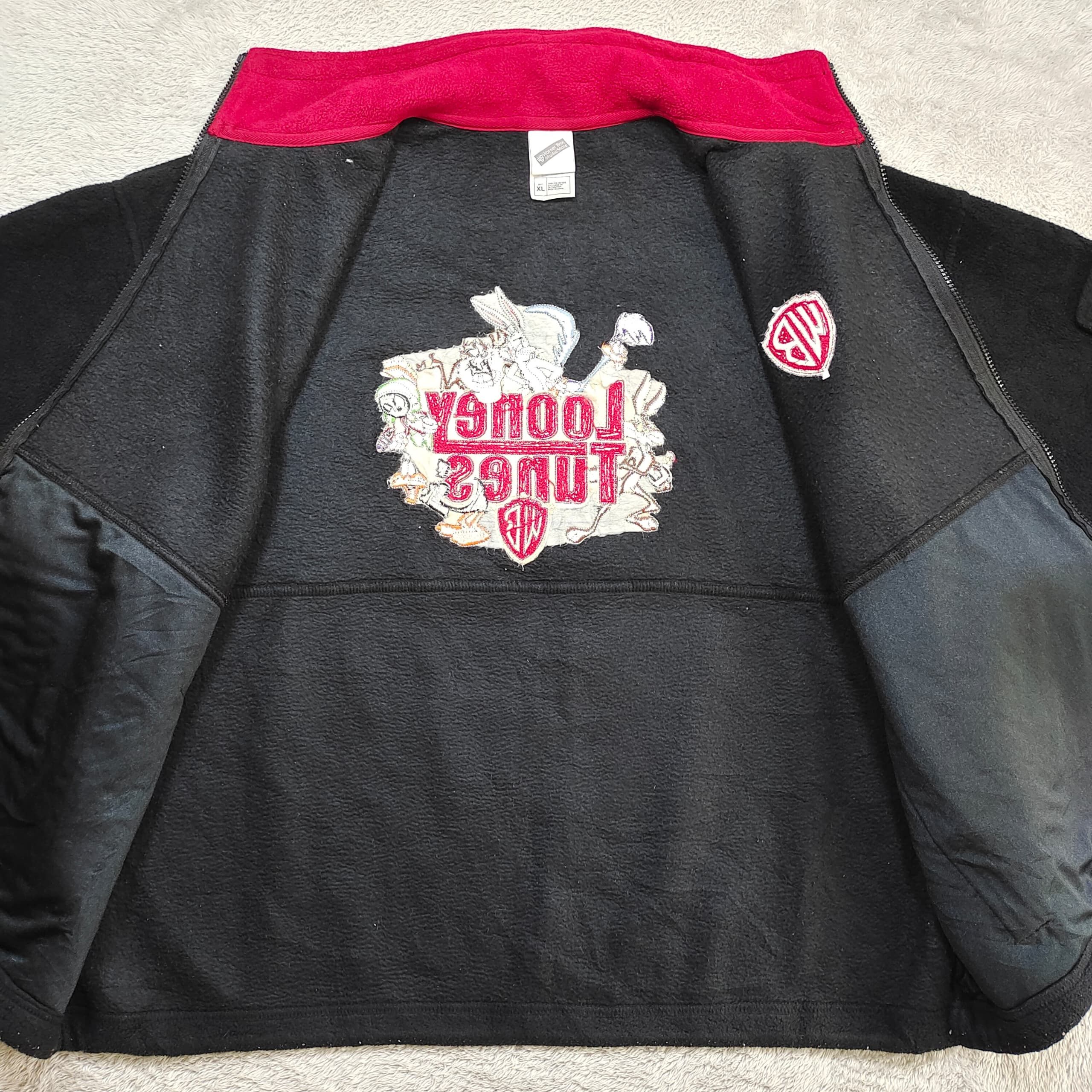 Warner Bros Y2K Looney Tunes Warner Bros Embroidered Fleece Jacket Size US XL / EU 56 / 4 - 11 Thumbnail