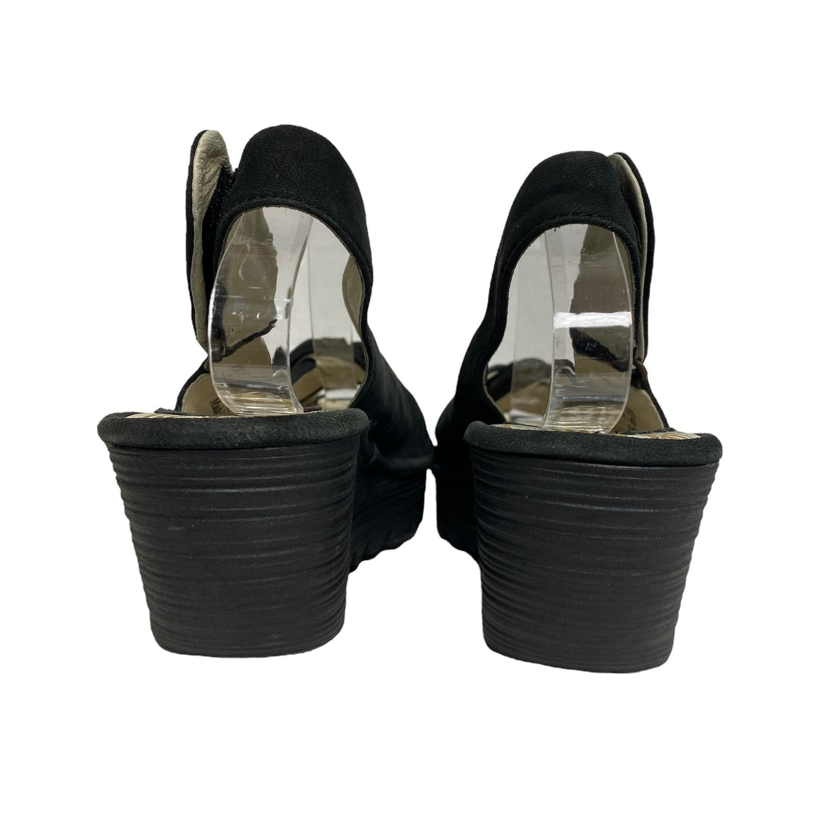 Fly London Fly London Womens Size 39 Yakin Black Suede Leather Sandals Size US 8 / IT 38 - 6 Thumbnail
