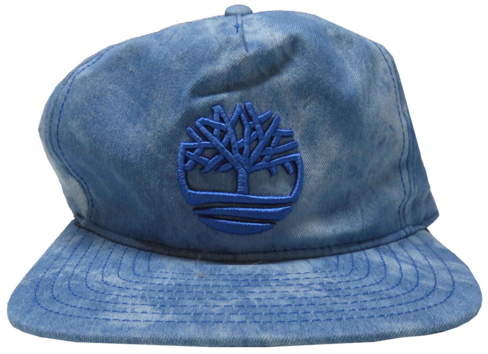 Timberland Timberland Mens Baseball Cap Logo Hat Denim Blue Adjustable Size ONE SIZE - 1 Thumbnail