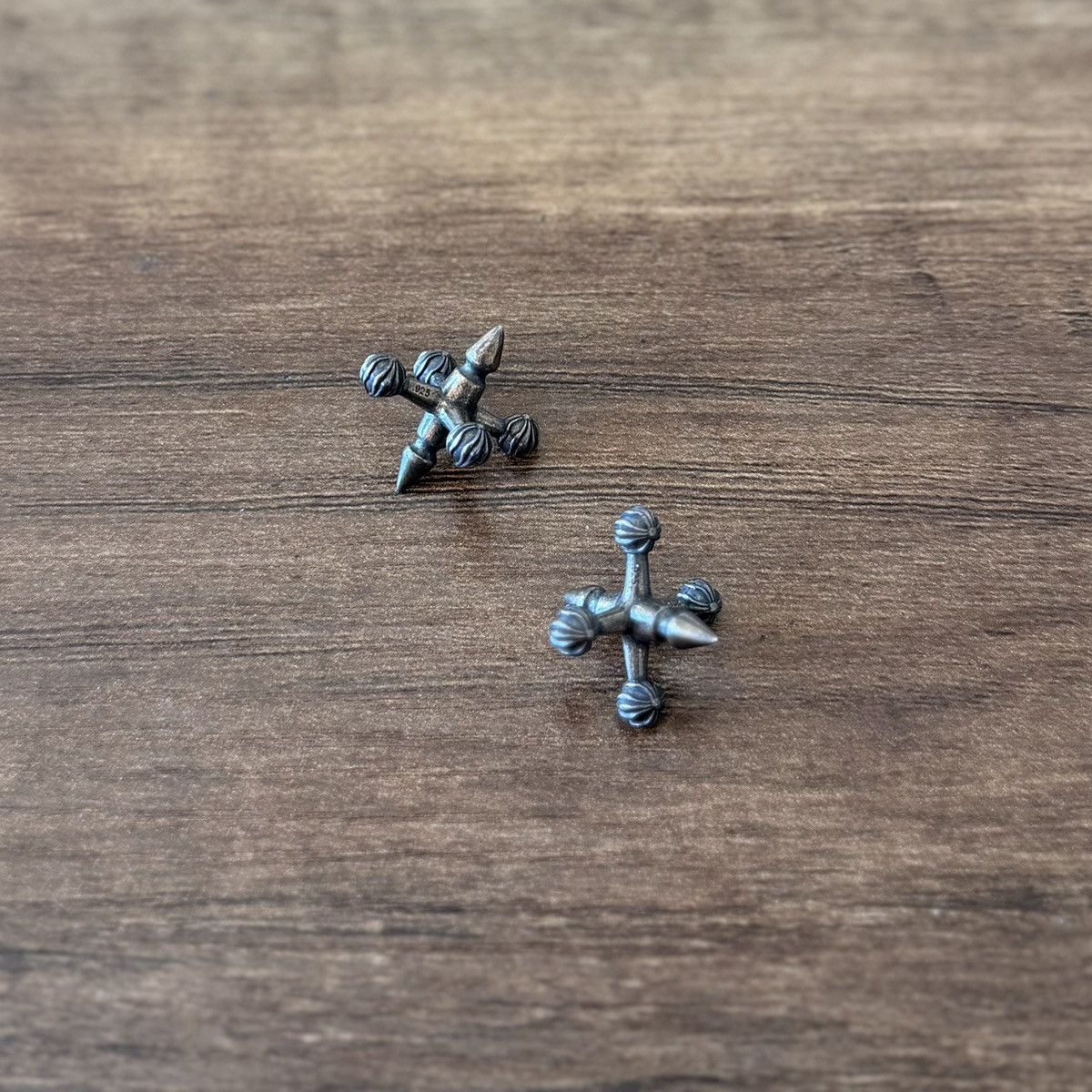 Chrome Hearts Chrome Hearts #2 Plus Studs - Pair (Set of 2 