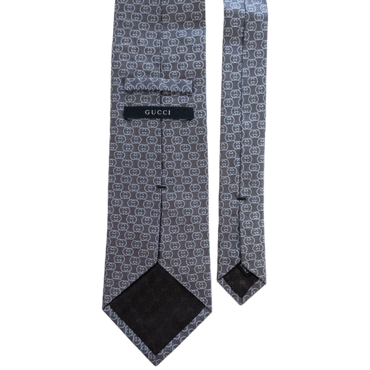 Gucci Vintage Gucci Monogram Silk Tie Size ONE SIZE - 4 Thumbnail