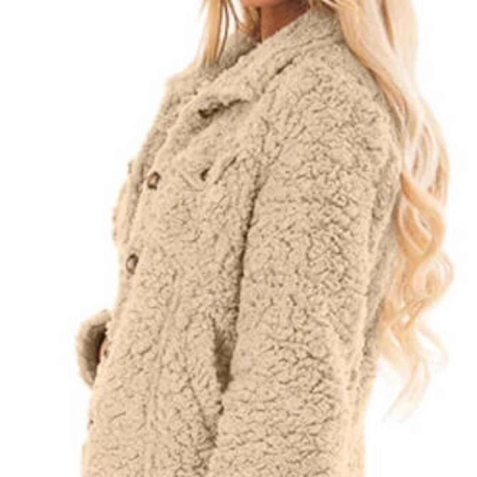Designer Sherpa Jacket White NWT Size M / US 6-8 / IT 42-44 - 4 Thumbnail