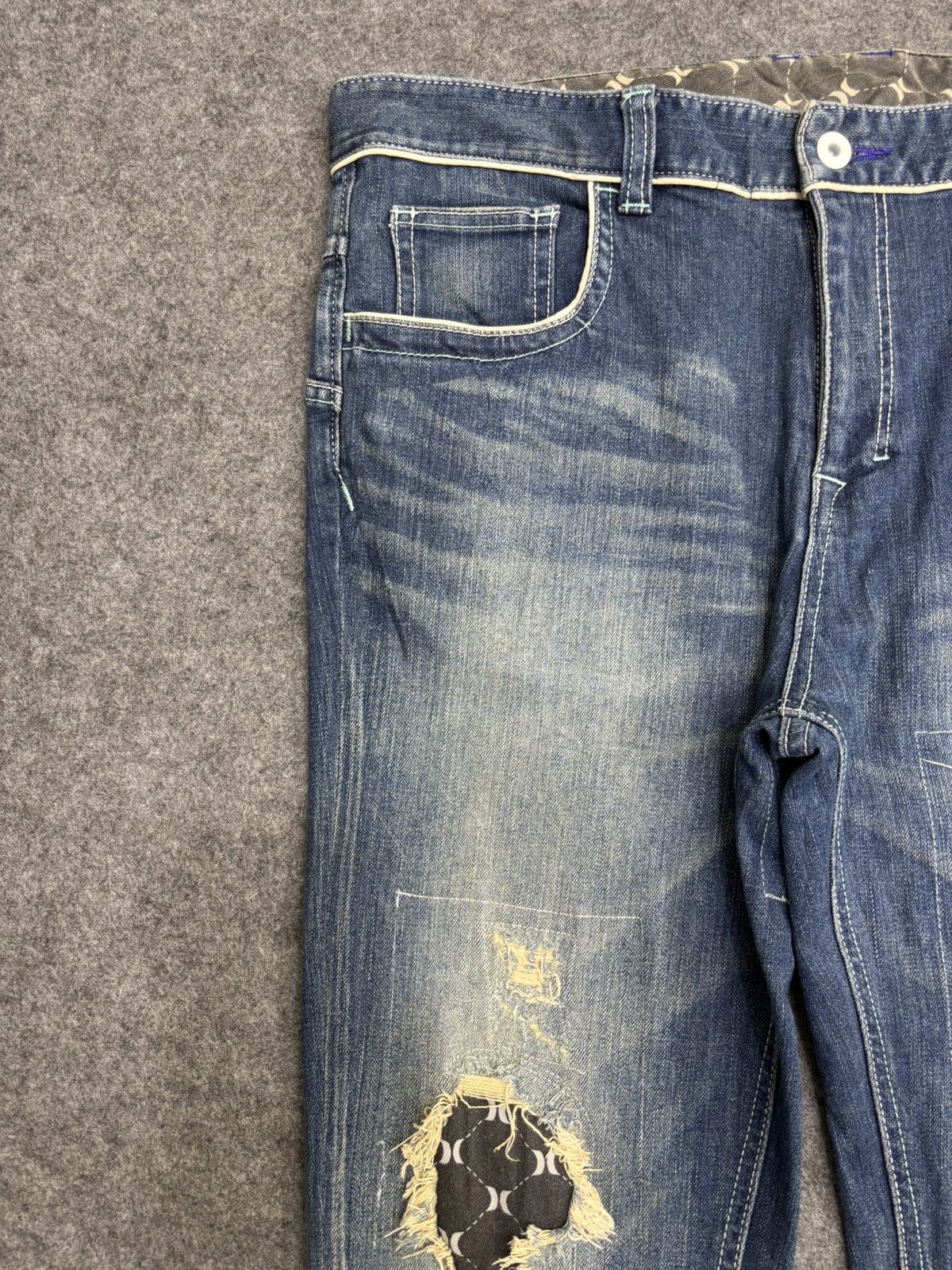 Hurley 💥Punk Style💥Hurley Patchwork Skinny Denim F598 Size US 36 / EU 52 - 4 Thumbnail