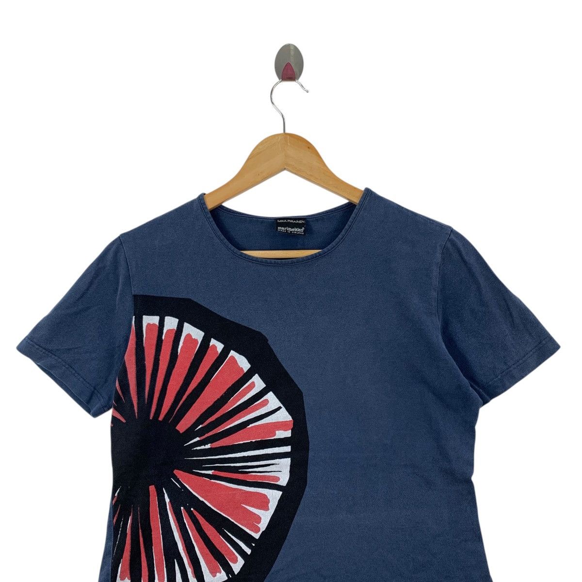 Marimekko Vintage MARIMEKKO MIKA PIIRAINEN Finland Designer Tshirt Size S / US 4 / IT 40 - 2 Thumbnail