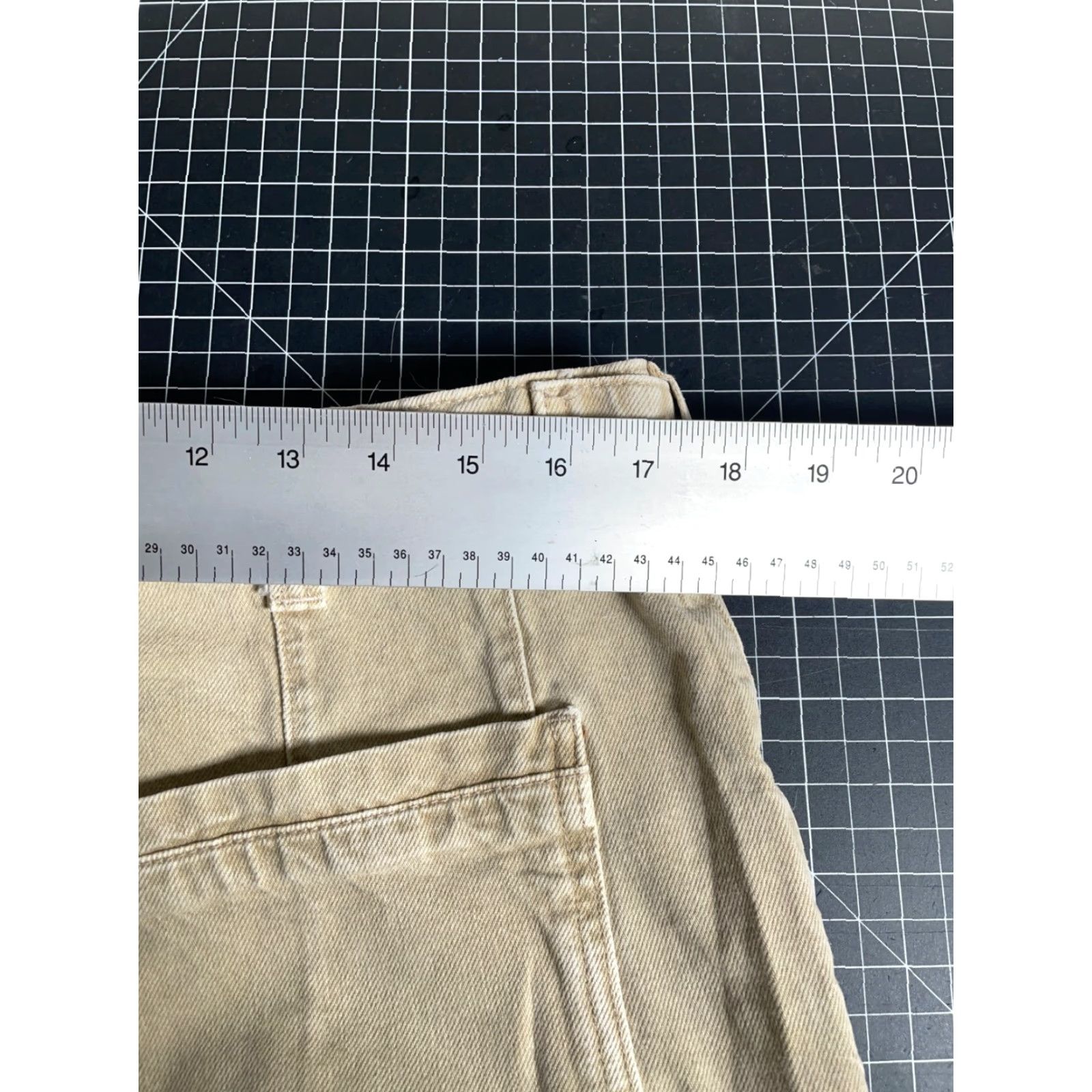 Vintage We The Free Barrel Jeans Women Regular 31 Beige Denim 5-Pocket Button Fly Wide-Leg High Rise Inseam 28" Vintage: No Size 24" / US 00 / IT 34 - 5 Thumbnail