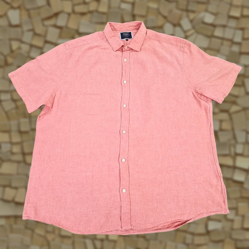 Charles Tyrwhitt Charles Tyrwhitt Mens Shirt Pink 3XL Classic Fit 100% Linen Summer Holiday Size US XXL / EU 58 / 5 - 1 Thumbnail