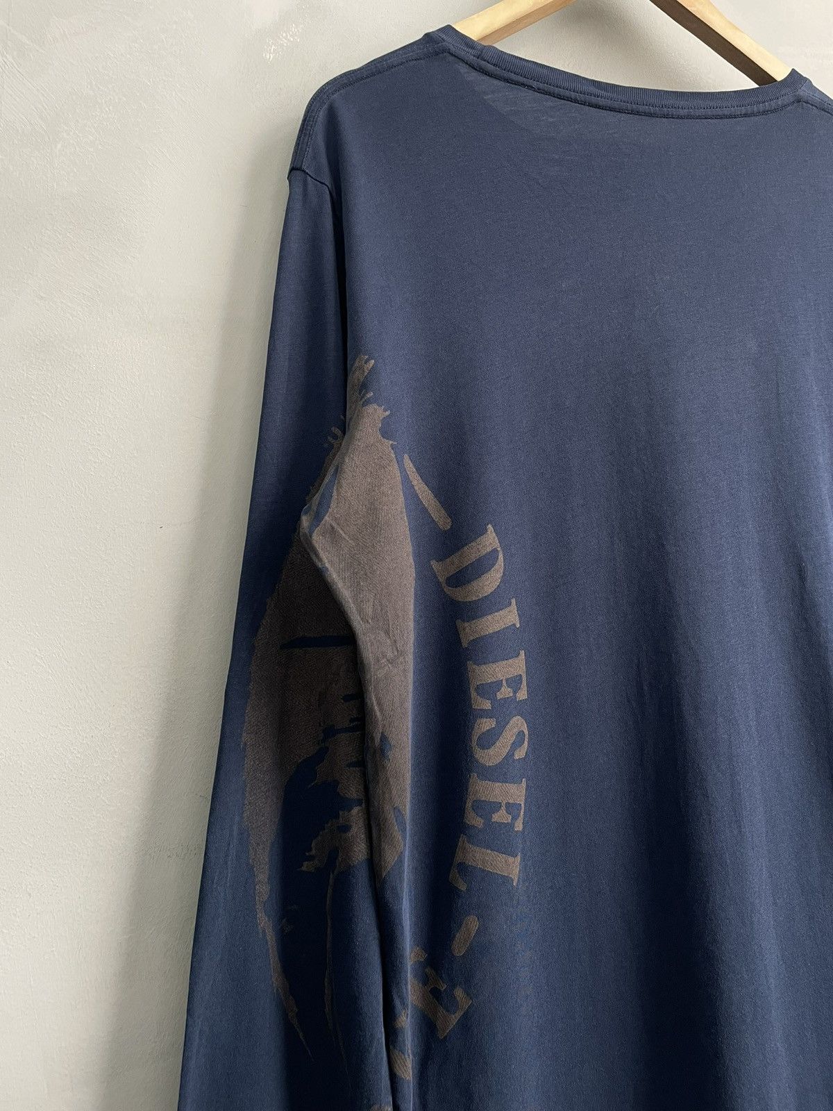 Diesel Diesel Longsleeve Big Logo Blue y2k Style Vintage Size US L / EU 52-54 / 3 - 14 Thumbnail