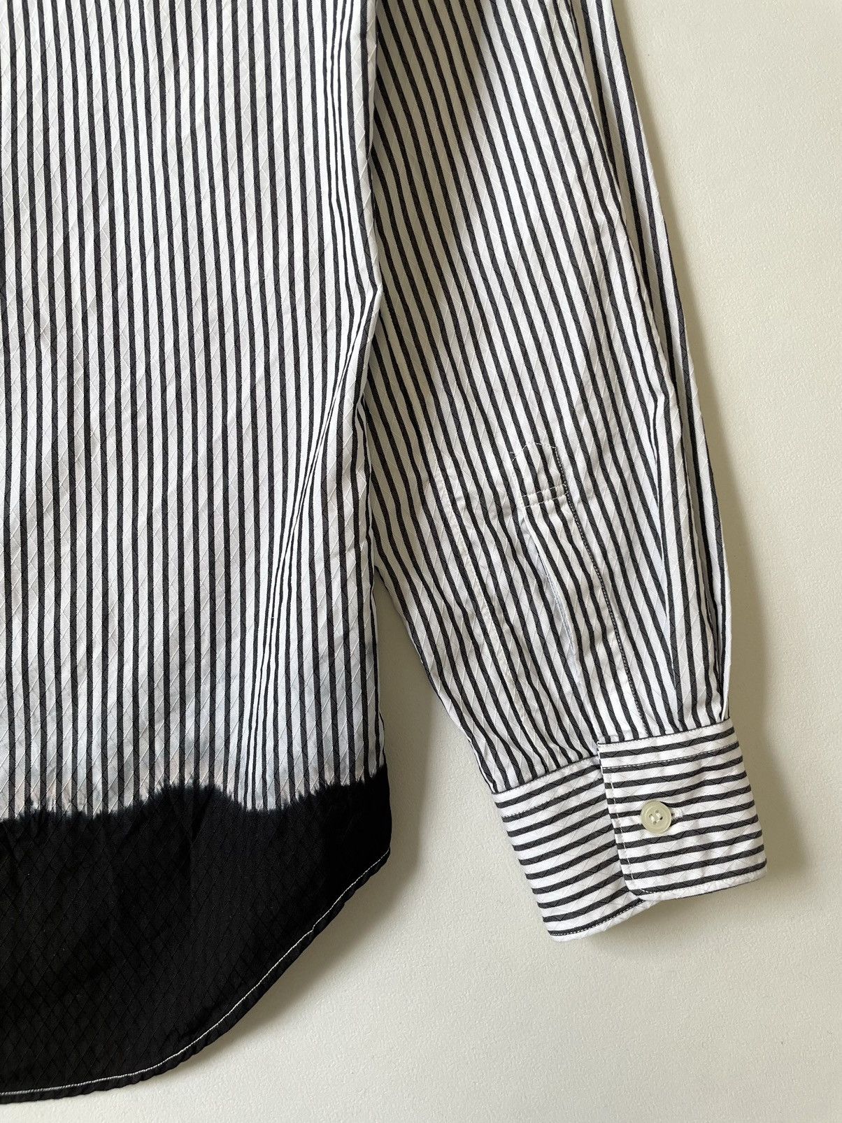 Comme des Garcons ‘Dip Dye Hem’ Striped Cotton Shirt Size US M / EU 48-50 / 2 - 17 Thumbnail