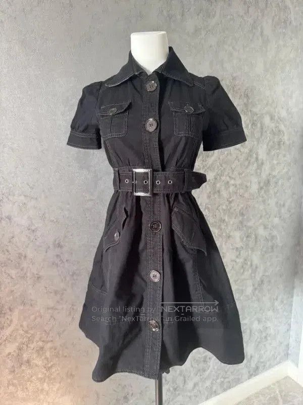 Burberry Burberry Black Cotton Blend Midi Dress. Size M / US 6-8 / IT 42-44 - 2 Thumbnail