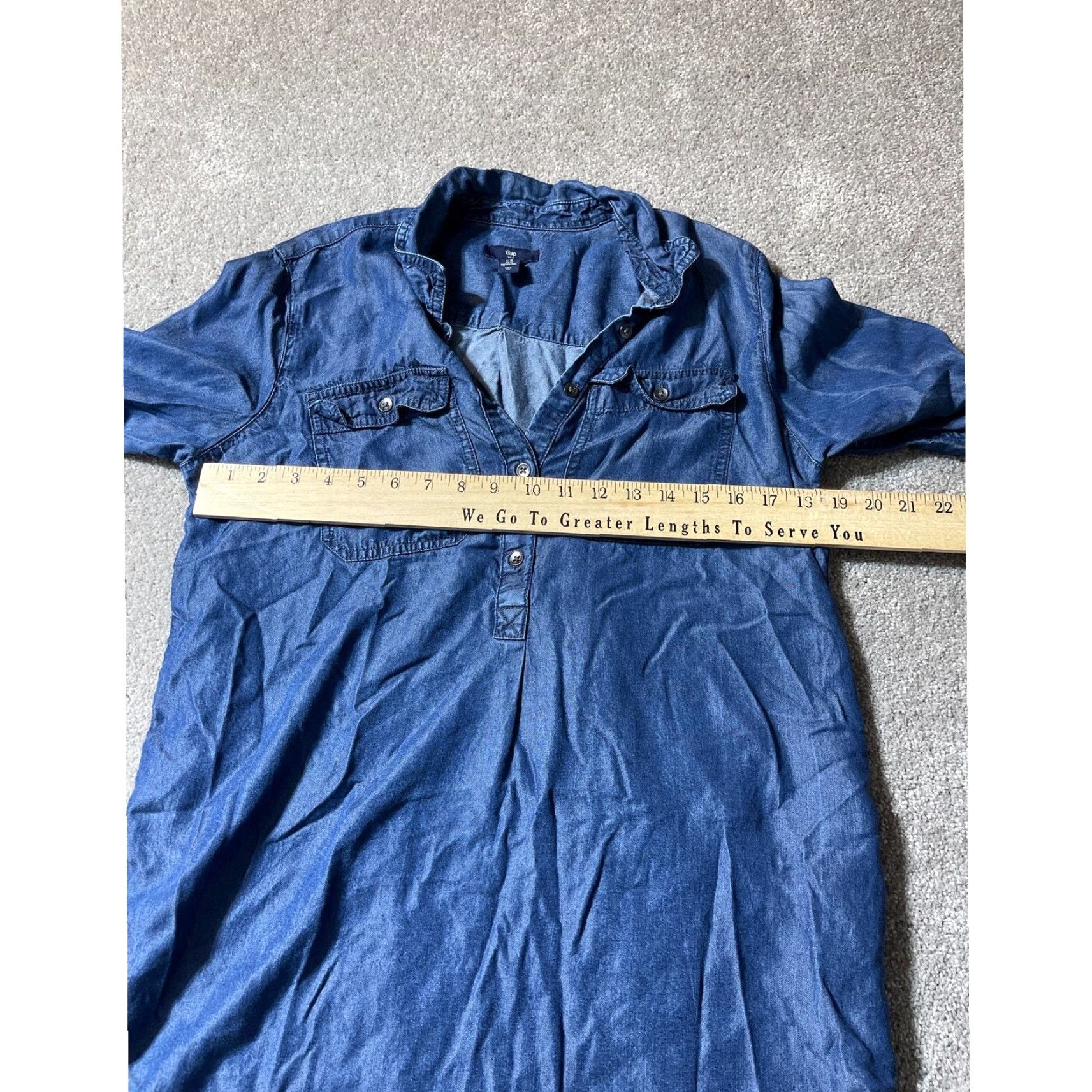 Gap **Gap Denim Popover Dress Blue Womens Long Sleeve** User: Gap Denim Popover Dress Blue Womens Long Sleeve Size M / US 6-8 / IT 42-44 - 5 Thumbnail
