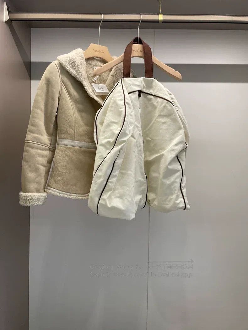 Hermes Hermes Beige lamb fur coat Size XXS / US 00 / IT 34 - 3 Thumbnail