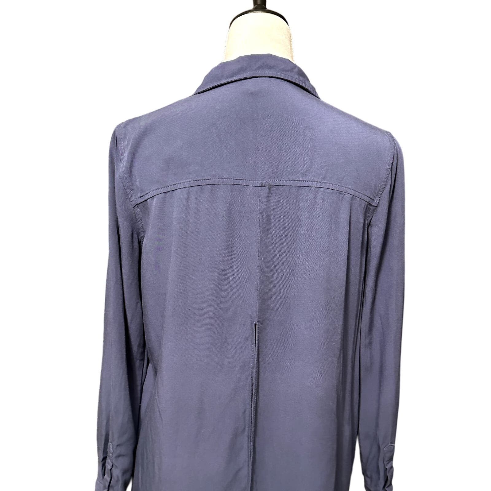 Forever 21 Forever 21 Women's Blue Button Down Long Sleeve Open Back S Size S / US 4 / IT 40 - 5 Thumbnail