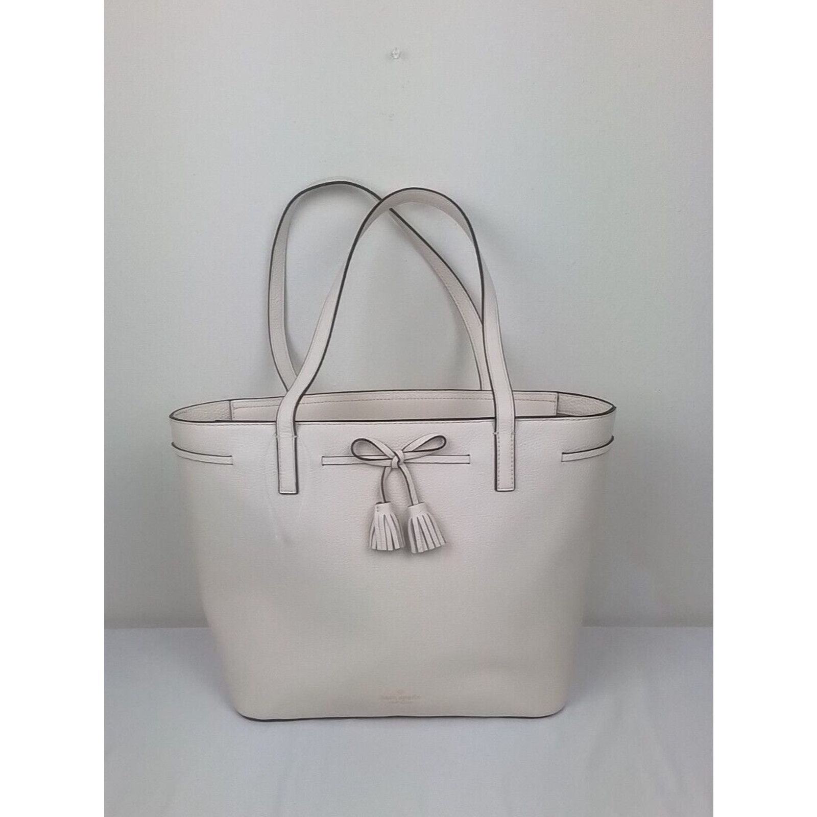 Kate Spade Kate Spade Leather Handbag Medium Top Zip Tote Parchment NWT Size ONE SIZE - 4 Thumbnail