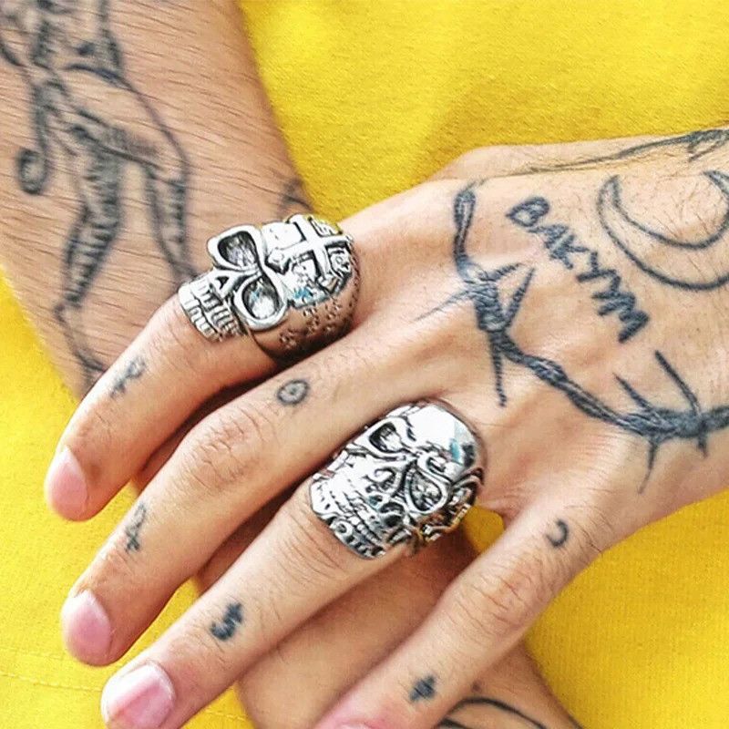 Jewelry × Vintage Retro Cross Skull Ring Size ONE SIZE - 5 Thumbnail