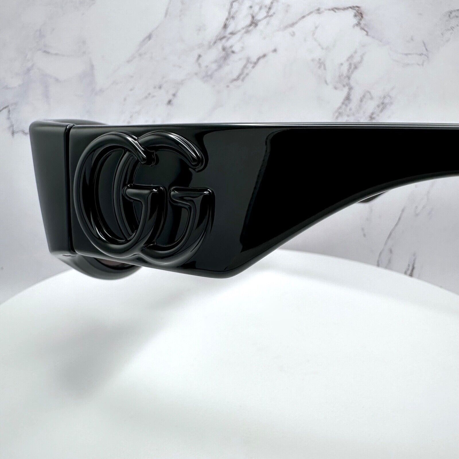 Gucci New GUCCI Sunglasses Black 3D GG Logo Wrap Triple Black Size ONE SIZE - 11 Thumbnail