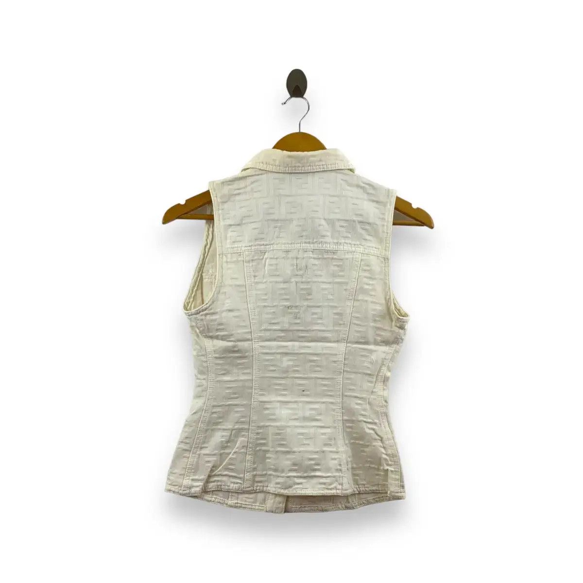 Fendi Vintage FENDI JEANS ZUCCA Monogram Made In Italy Vest Size XS / US 0-2 / IT 36-38 - 2 Thumbnail
