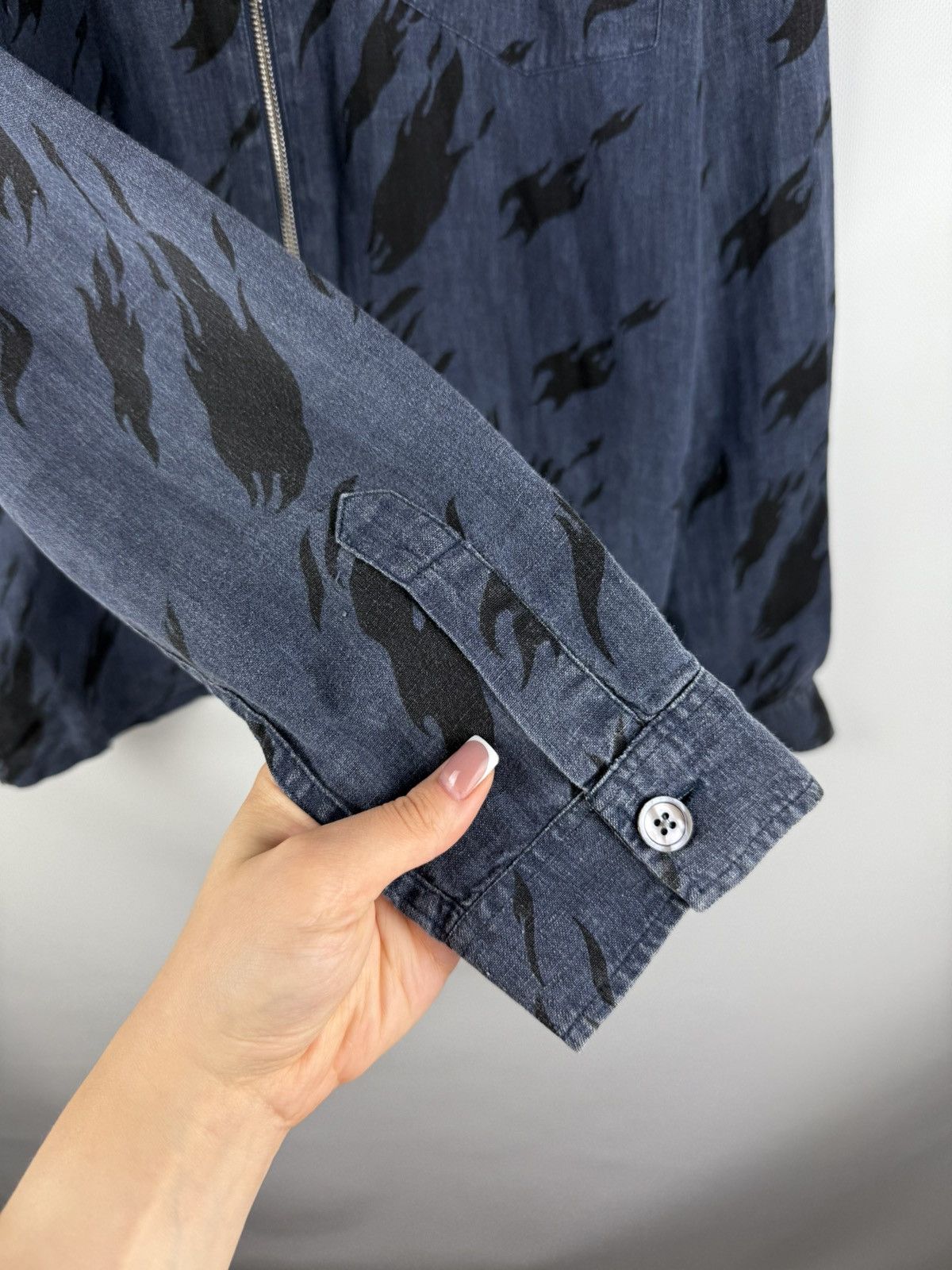 Our Legacy Our Legacy Men’s Full Zip Patterned Linen Overshirt Jacket Size US L / EU 52-54 / 3 - 7 Thumbnail
