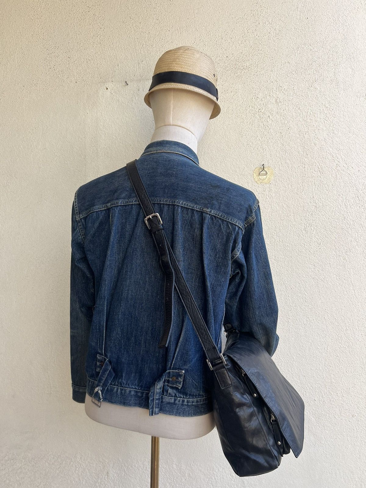 Japanese Brand × Leather Vintage pour deux ACCE. Japan Patina Leather Cargo Sling Bag Size ONE SIZE - 3 Thumbnail