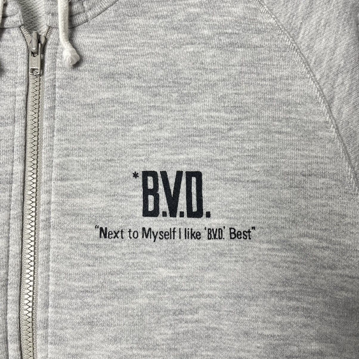Japanese Brand Vintage B.V.D Minimal Zip Hoodie Heather Grey Size US S / EU 44-46 / 1 - 3 Thumbnail