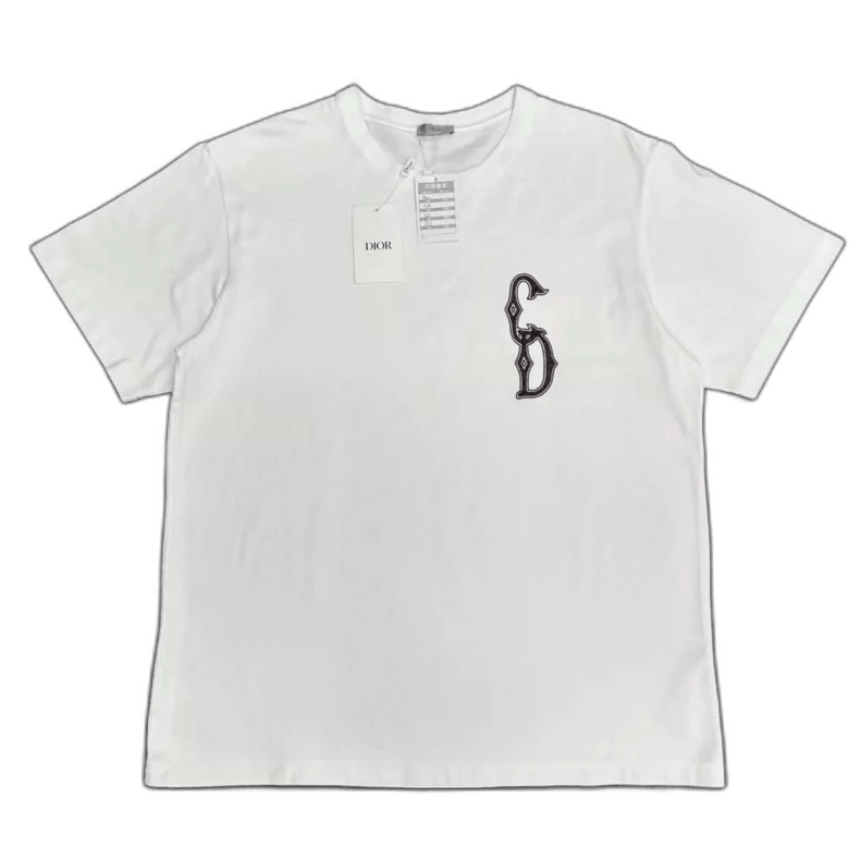 Dior Dior Embroidered Logo Short Sleeve T-Shirt-yf Size US XXL / EU 58 / 5 - 1 Thumbnail
