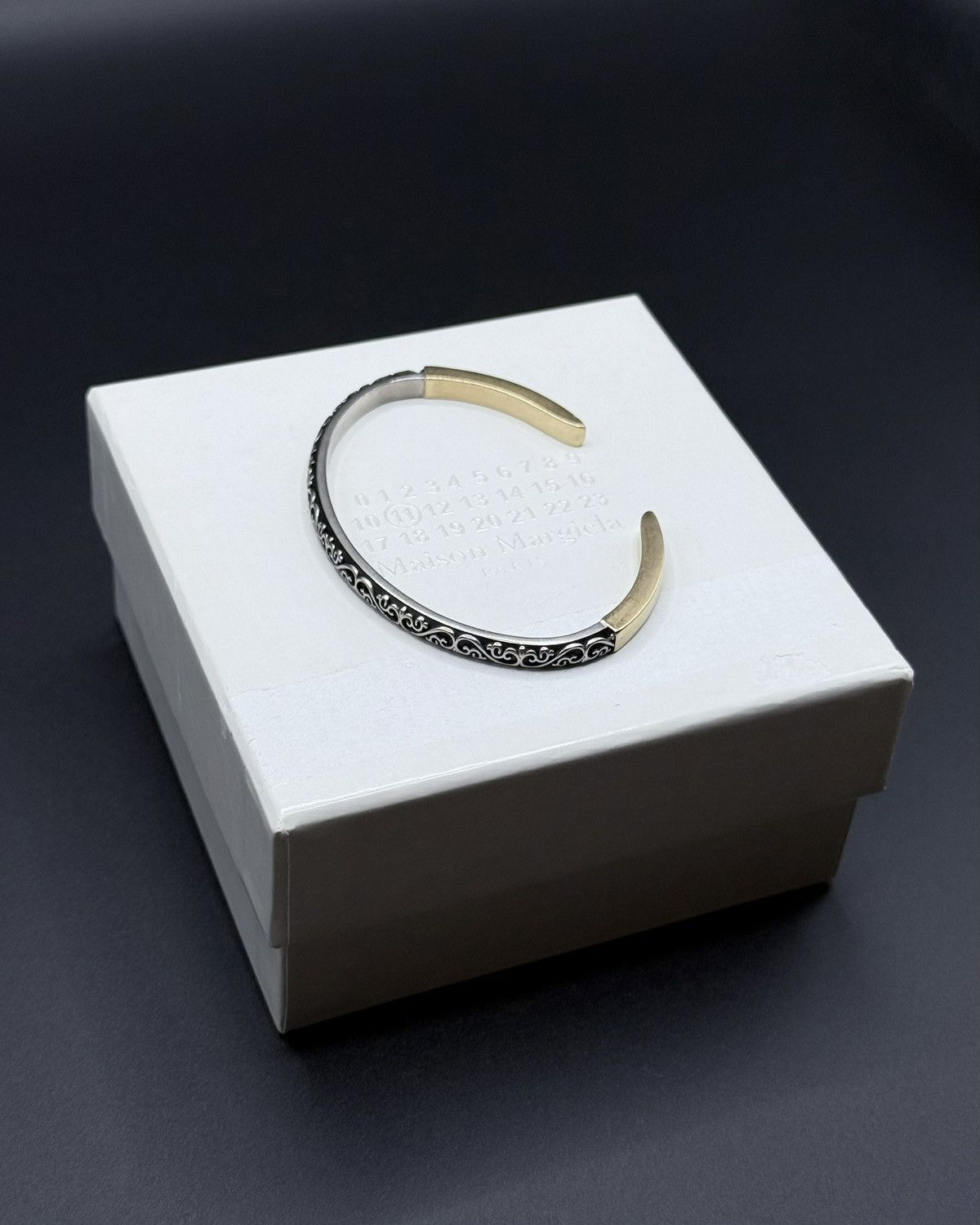 Maison Margiela Maison Margiela Engraved silver cuff bracelet. Size ONE SIZE - 4 Thumbnail