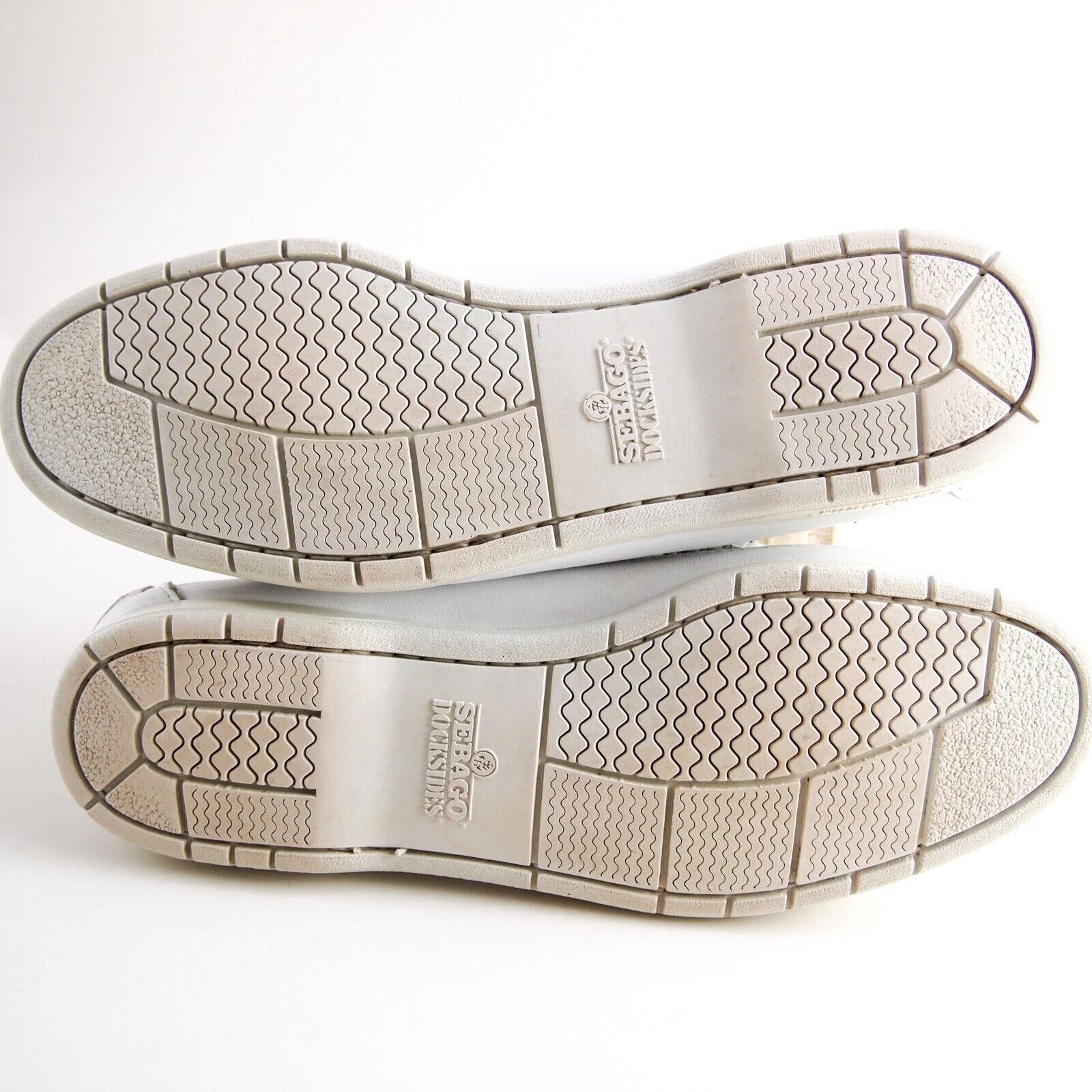 Sebago Sebago DockSides Boat Shoes White Leather EU 44.5 US 11 W Size US 11 / EU 44 - 9 Thumbnail