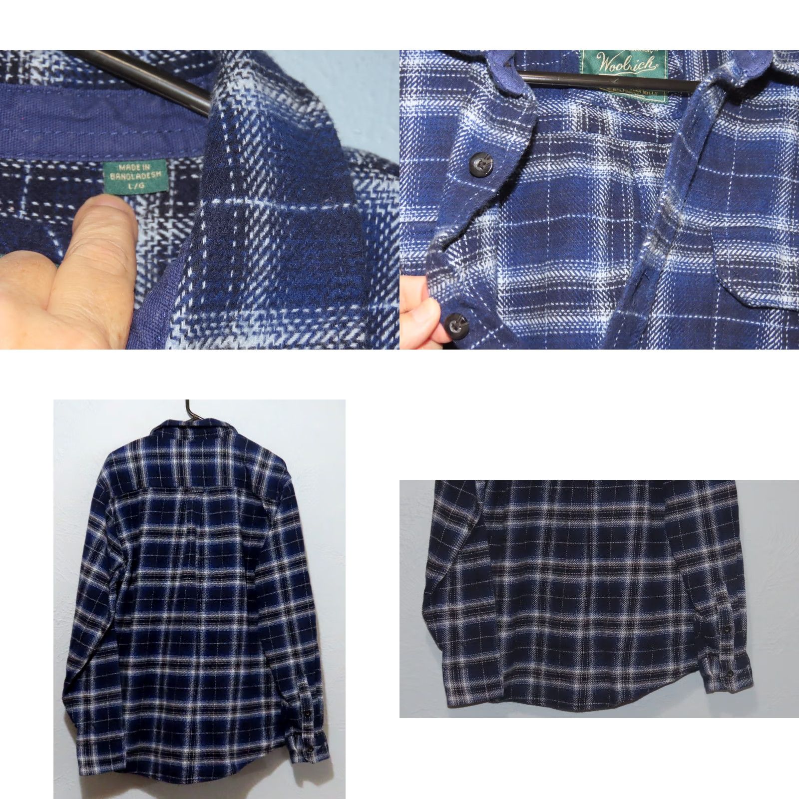 Vintage Woolrich Brawny Shirt Shacket Woolrich Mens Large Blue Plaid Flannel Heavy Button-Up Shirt Shacket Size US L / EU 52-54 / 3 - 8 Thumbnail