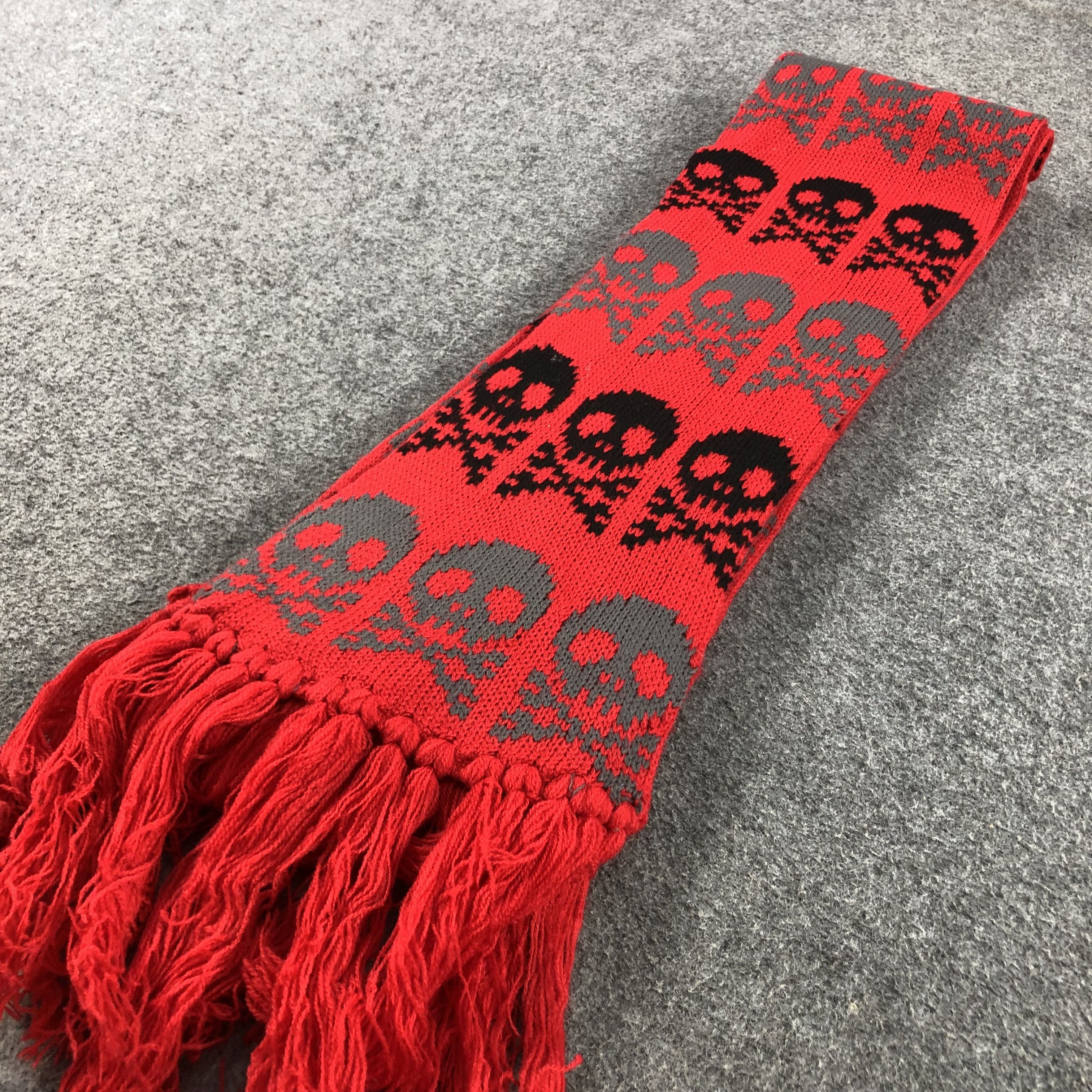 Seditionaries Jolly Roger Skulls and Bones Wool Scarf Muffler V731 Size ONE SIZE - 3 Thumbnail