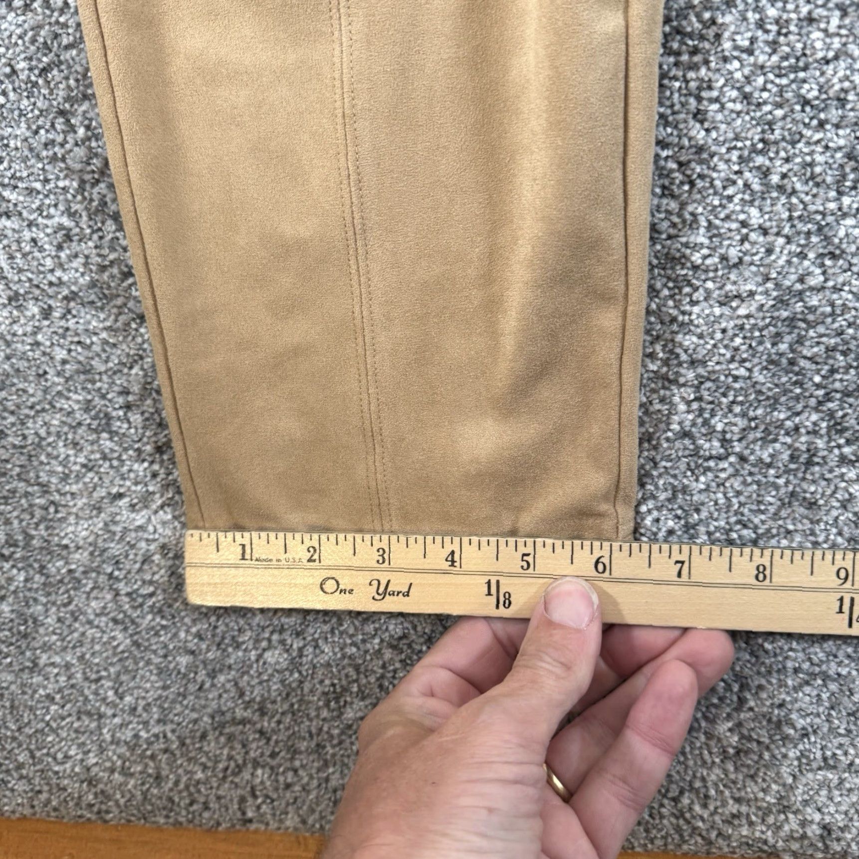Vintage Zenergy by Chico's Ankle Pants Women Size 2 Beige Knit Solid Office Casual Minimalist Capsule Ponte Knit Size 26" / US 2 / IT 38 - 3 Thumbnail