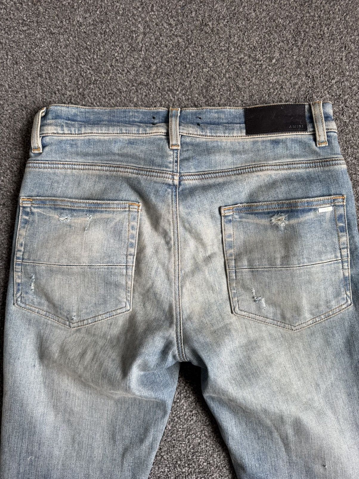 Amiri Amiri Clay Indigo Leopard Thrashers Jeans Size US 30 / EU 46 - 7 Thumbnail