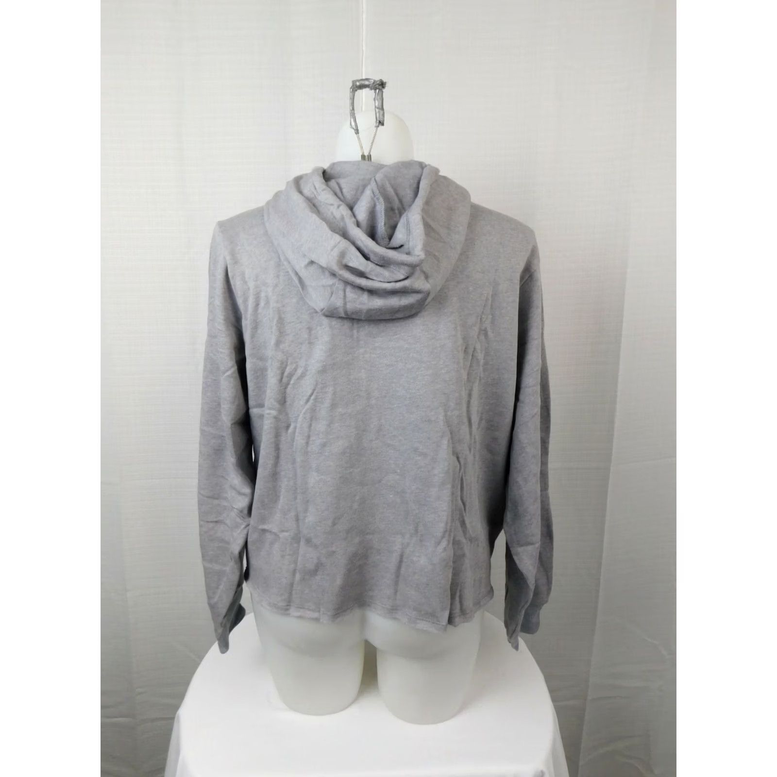 Soffe Soffe Hoodie Cropped Vintage Gray 3X Plus Size Sweatshirt - Loose Fit, Cotton Blend, Long Sleeve, Activewear, Hoodie, Women, 5422 Size XXL / US 16-18 / IT 52-54 - 4 Thumbnail