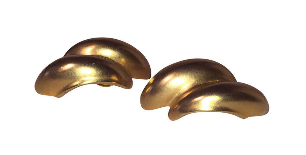 Robert Lee Morris 18ktGold Plated Matte Robert Lee Morris Double Hoop Earrings Size ONE SIZE - 3 Thumbnail