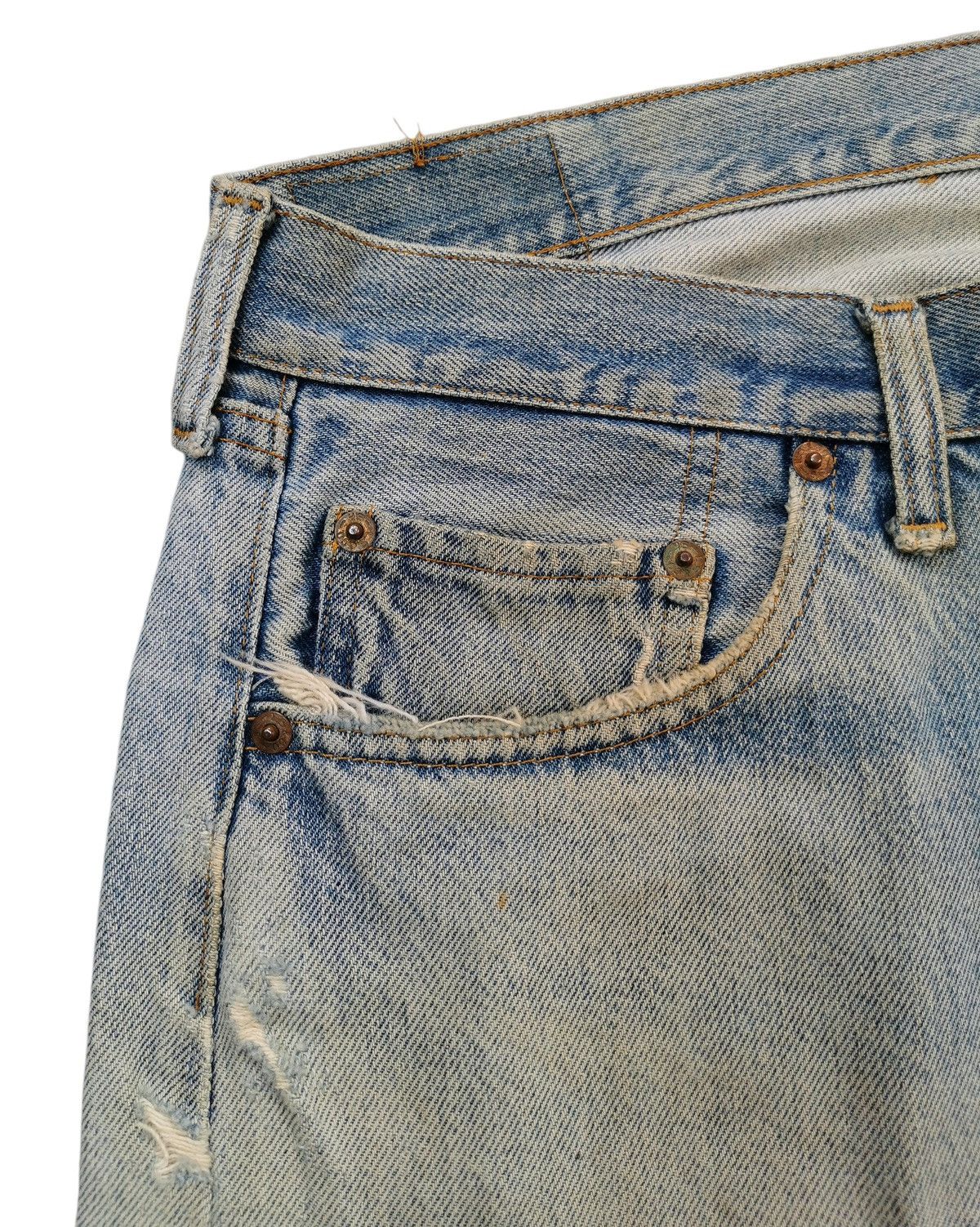 Levi's 80s Vintage Levis 501 Selvedge Rindem Top Button2 Size US 36 / EU 52 - 11 Thumbnail